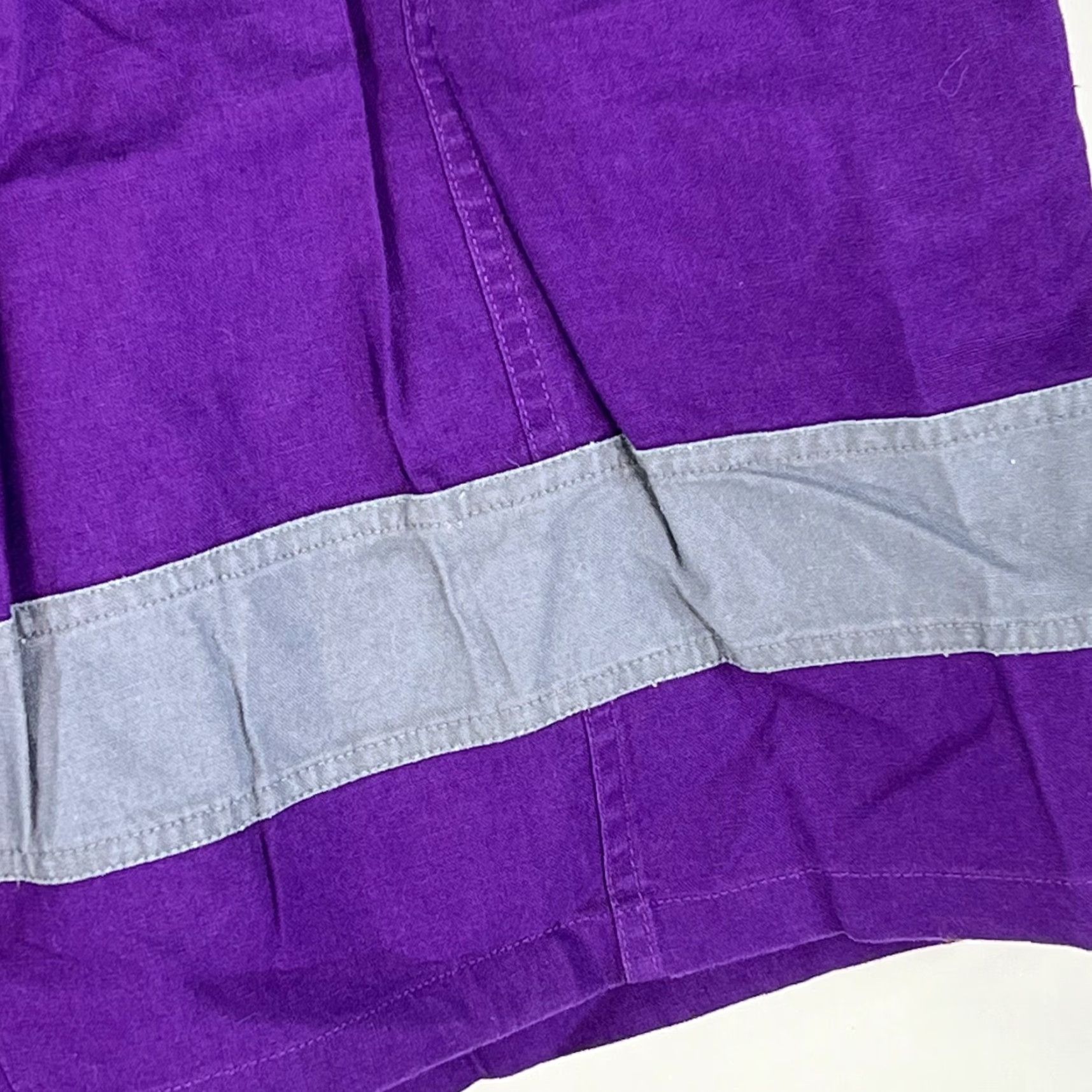 Vintage Surf Odyssey Bermuda Shorts Mens Mid Rise Canvas Purple XL Elastic Waist - 8 Inseam Pockets Casual Men's Short Size US 38 / EU 54 - 4 Thumbnail