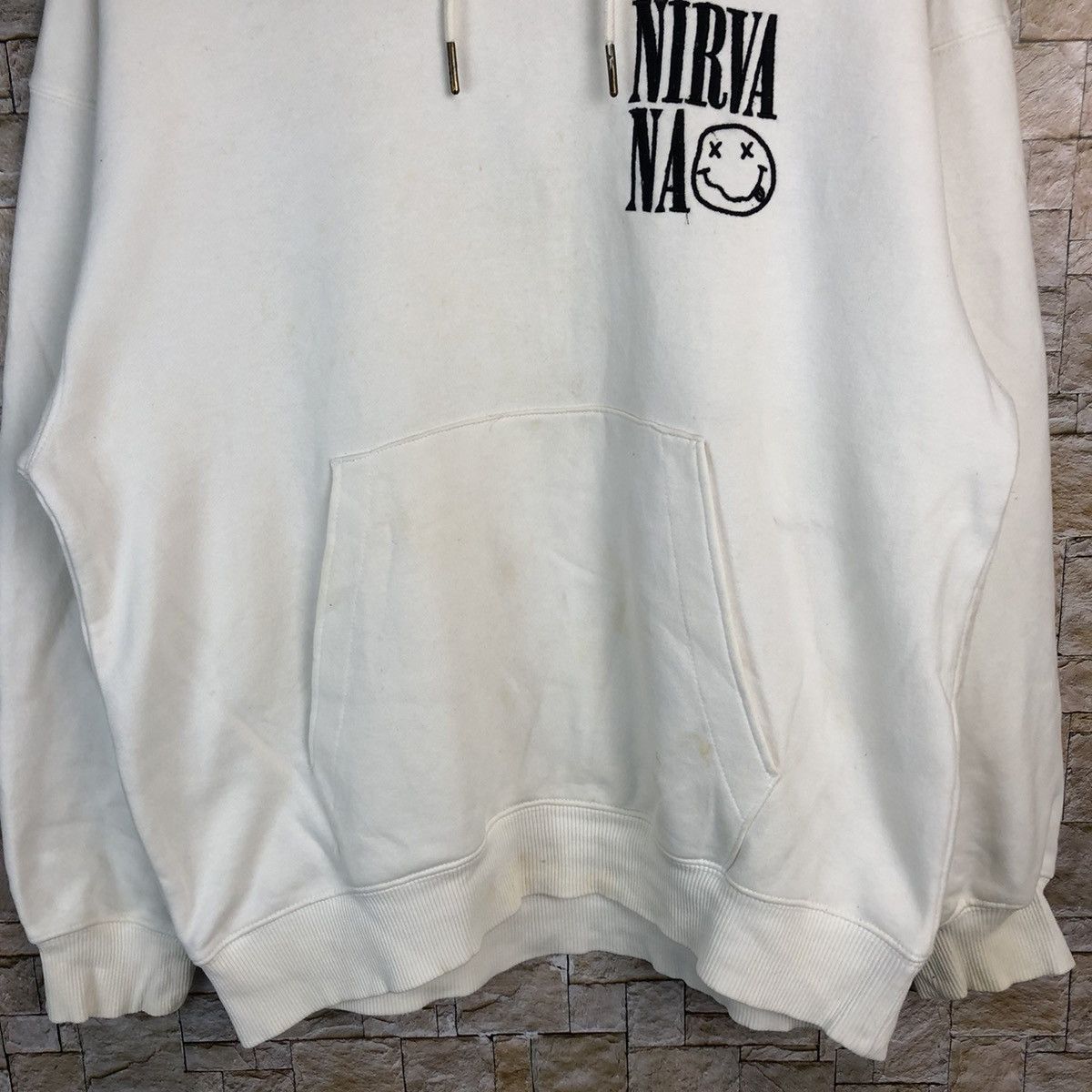 Nirvana Gu X Nirvana White Hoodie sweatshirt #A555 Size US M / EU 48-50 / 2 - 6 Thumbnail
