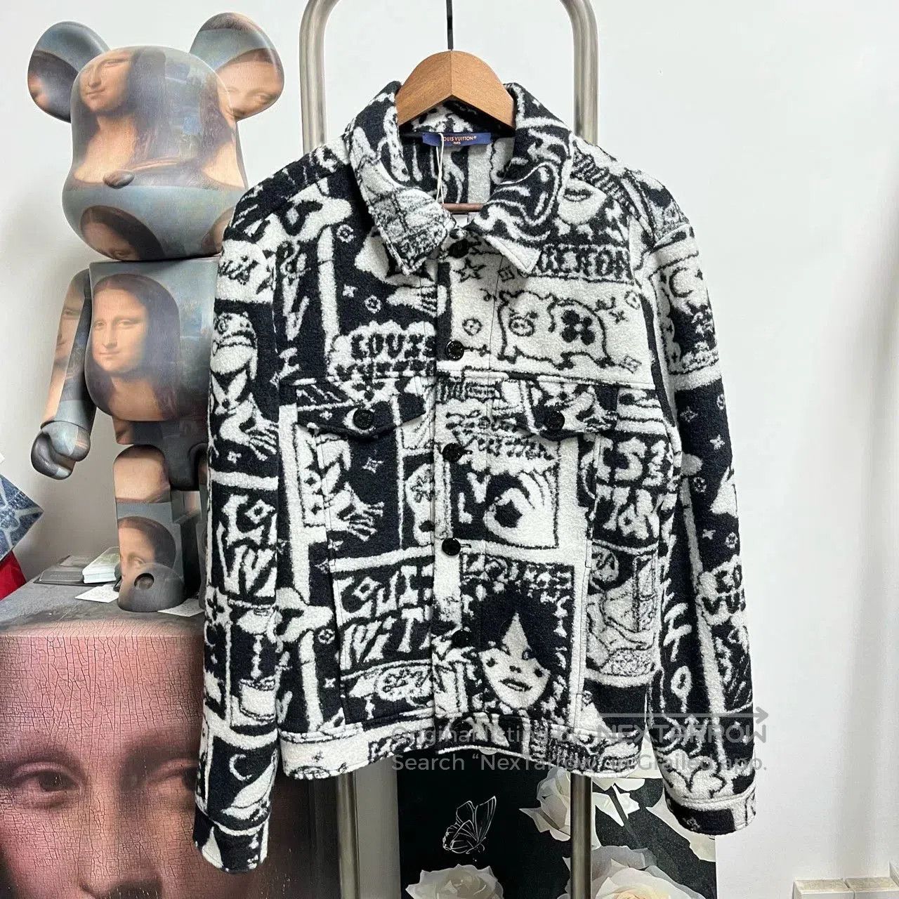 Louis Vuitton Wool Comic Print Coat.