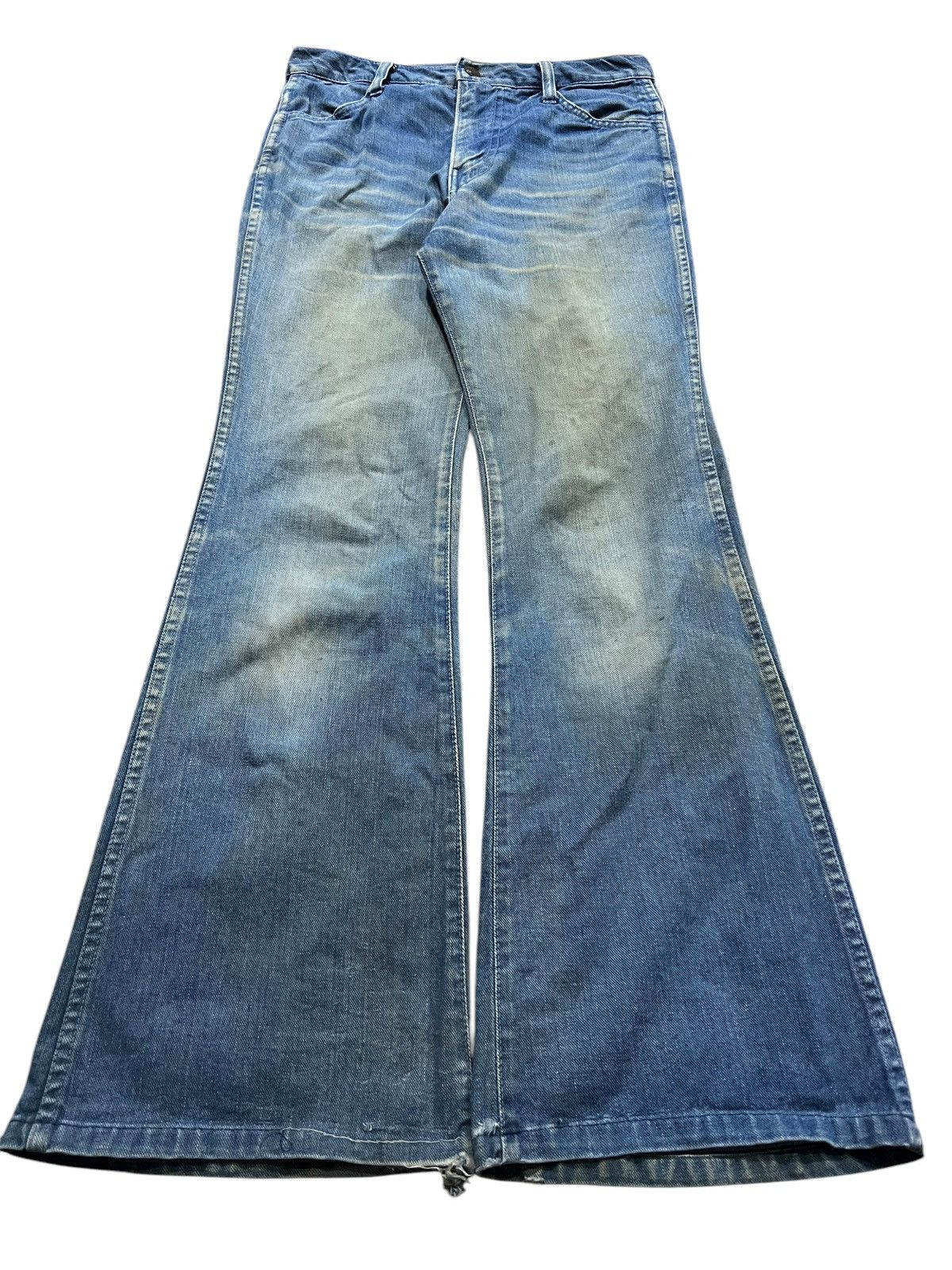 If Six Was Nine Vintage 80’s Bobson Western Flare Mud Wash Denim Size US 28 / EU 44 - 1 Thumbnail