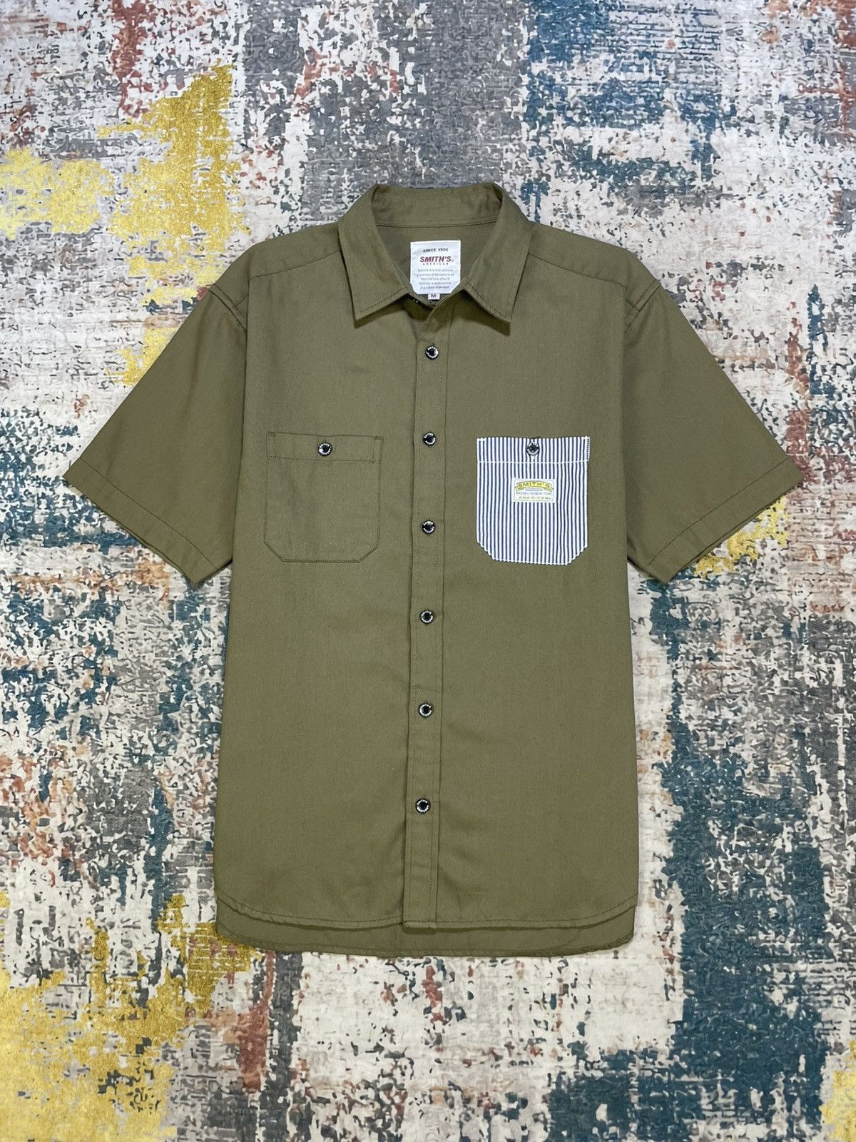 Smith's American Smith’s American Olive Green Twill Work Shirt Size US M / EU 48-50 / 2 - 1 Thumbnail