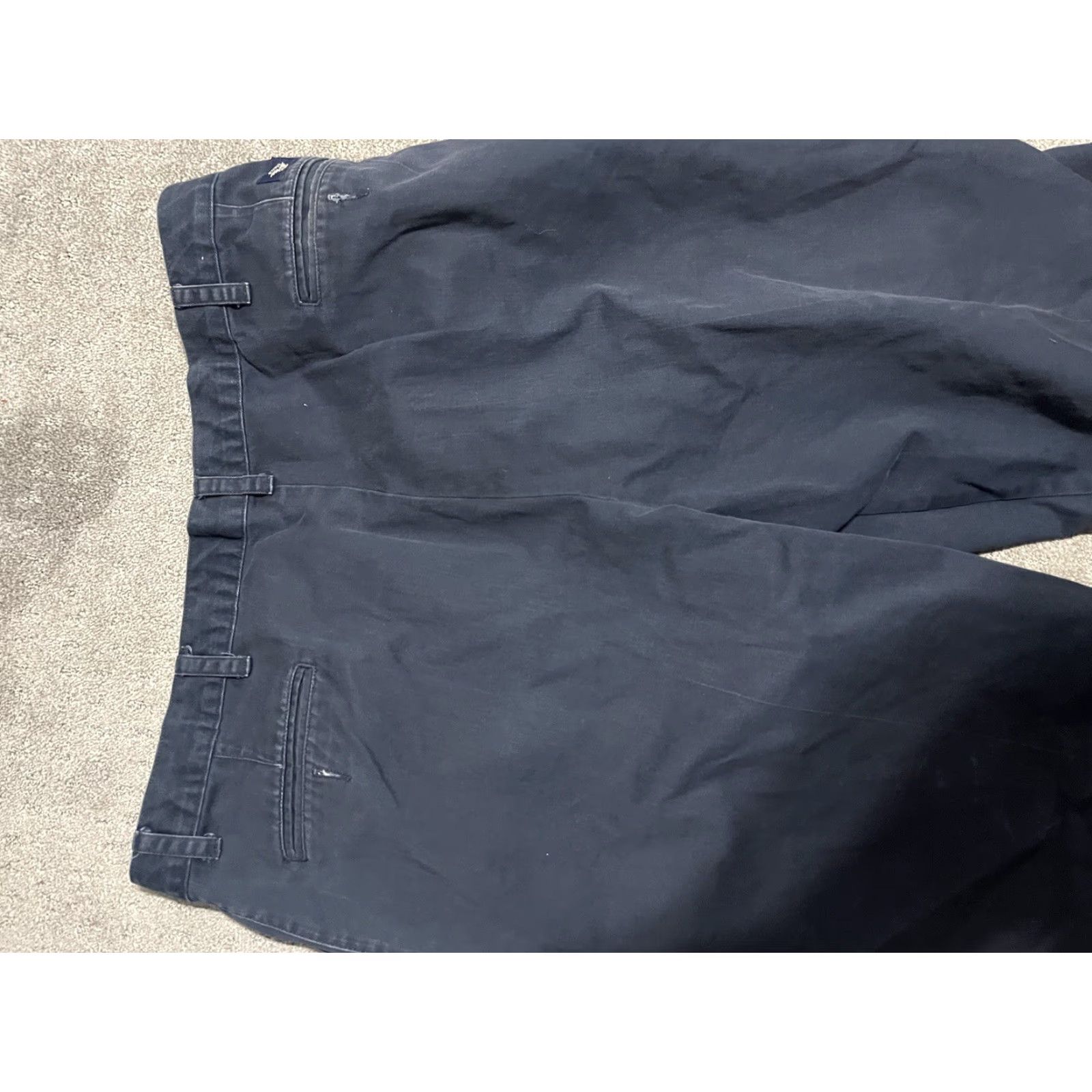 Dockers DOCKERS Dress Pants - Classic Fit Pleated Chinos 42x30 Men's Blue 100% Cotton Regular Inseam 30" Vintage? No but Distressed look? (Clarify) Size US 42 / EU 58 - 4 Thumbnail