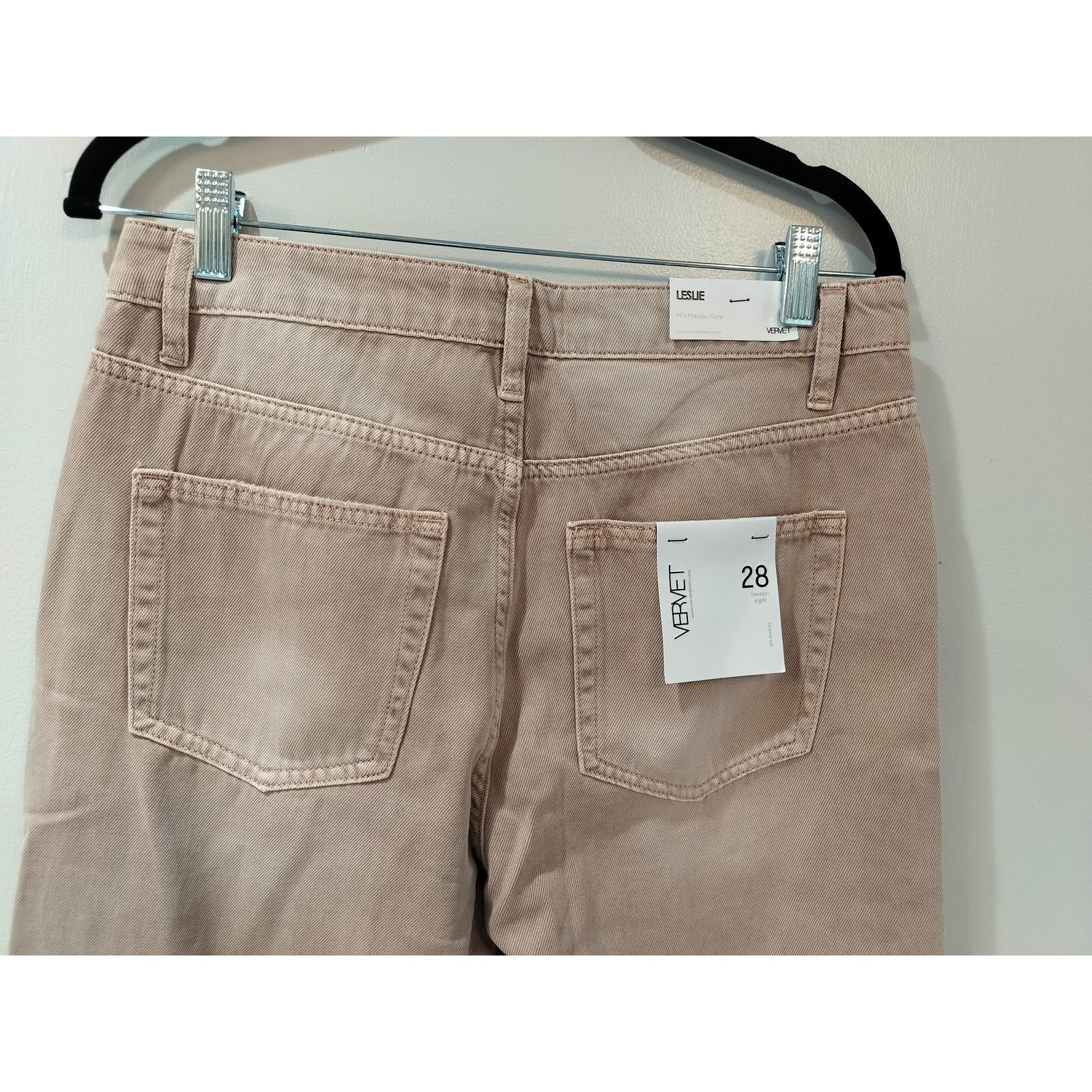 Other VERVET Leslie V2737 Vintage Flare Pink Raw Hem Jeans Size 28 Size 28" / US 6 / IT 42 - 4 Thumbnail
