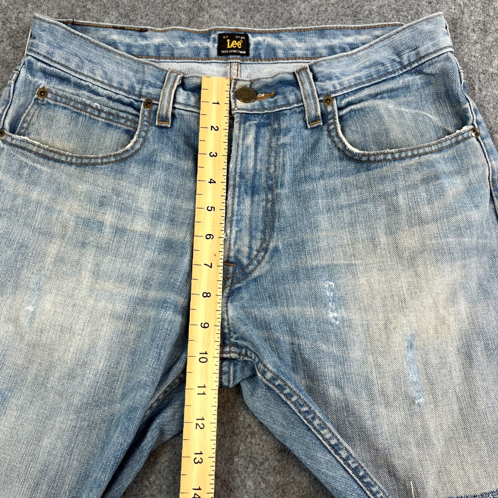 Lee Lee Denim Shorts 32 Blue Light Wash Bermuda 5-Pocket Cotton Mens Junior? Size US 32 / EU 48 - 4 Thumbnail