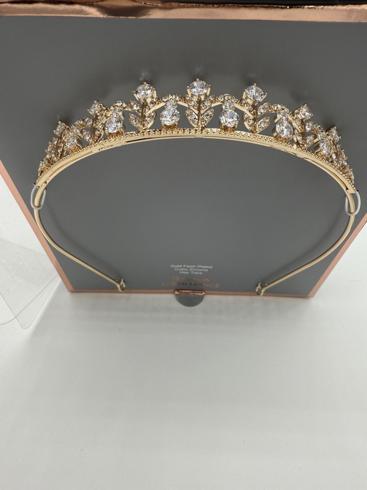 Other Believe by Brilliance Gold Plated Tiara Crown Cubic Zirconia Size ONE SIZE - 8 Thumbnail