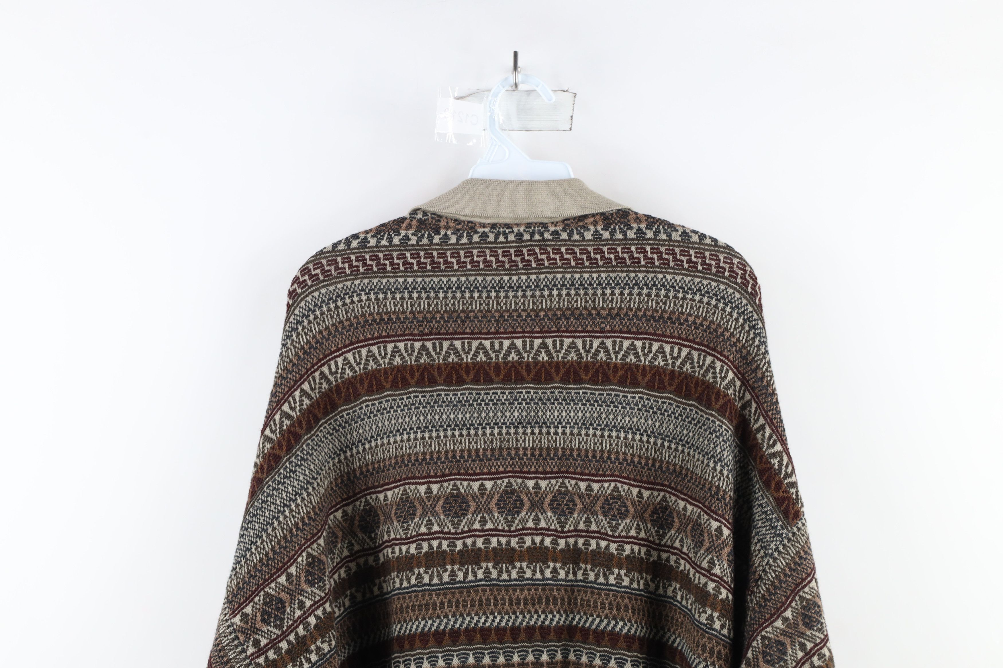 Vintage Vintage 90s Coogi Style Wool Blend Knit Collared Sweater Size US XXL / EU 58 / 5 - 6 Thumbnail