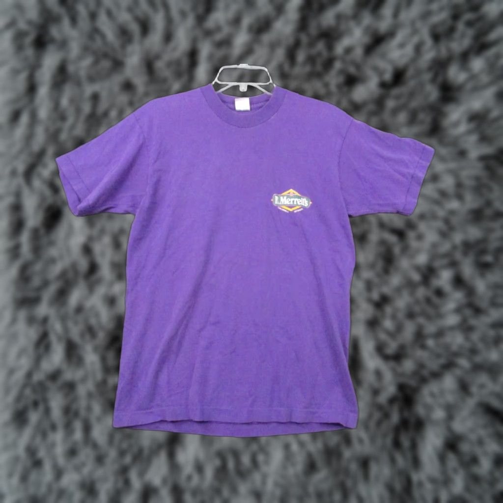 Fruit Of The Loom VINTAGE B. Merrell's Columbus Georgia Shirt Medium Single Stitch Purple USA Shirt Mens M Purple USA Vintage Size US M / EU 48-50 / 2 - 1 Thumbnail