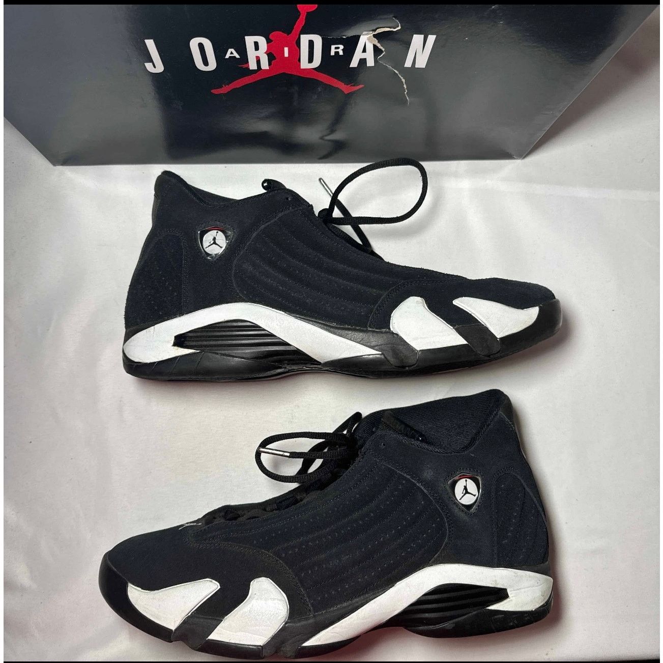 Jordan Brand × Nike Size 12 - Nike Air Jordan 14 Retro Black White Men's Shoes Size US 12 / EU 45 - 2 Thumbnail