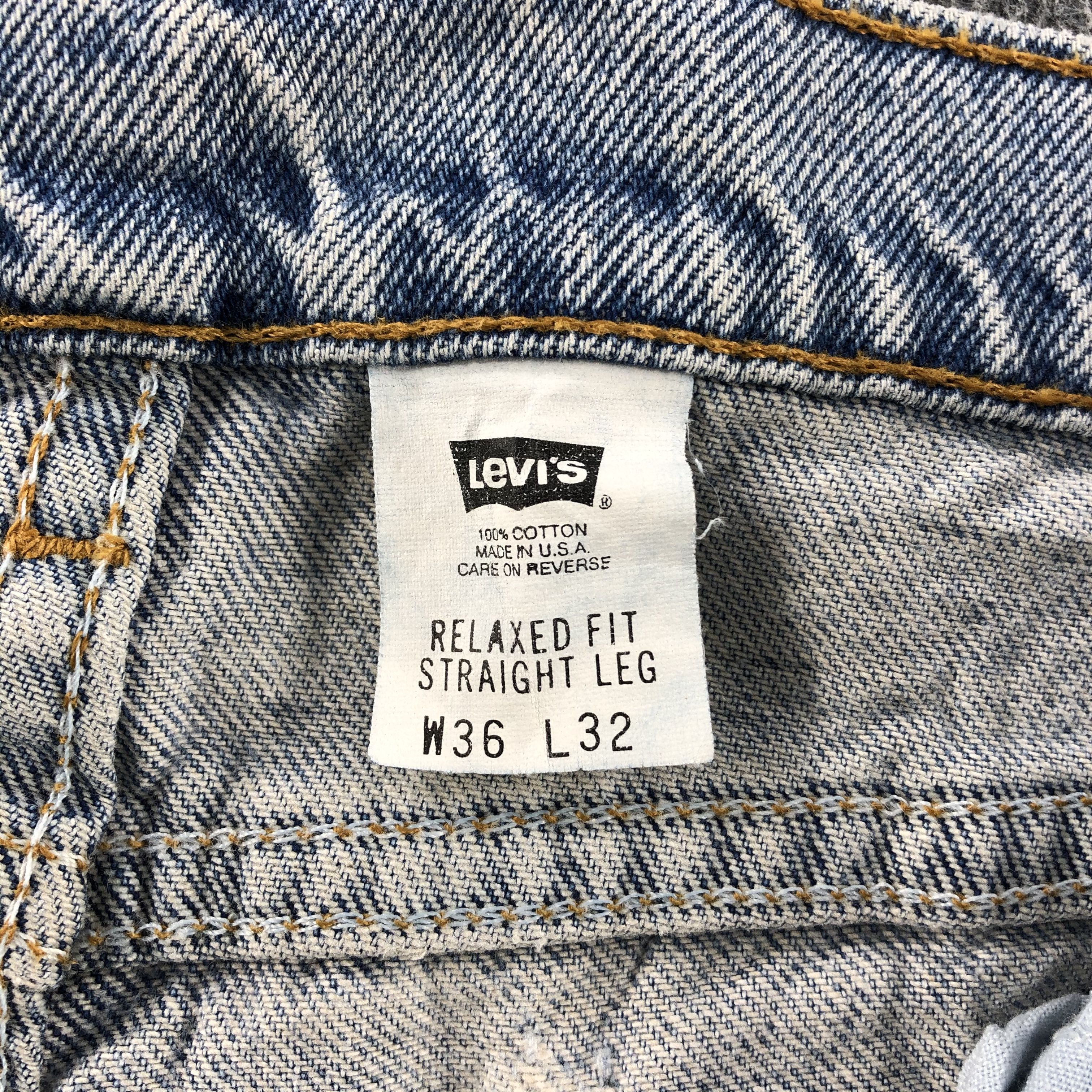 Levi's Vintage 90s Light Wash Levis Jeans-J1233 Size US 35 - 9 Thumbnail