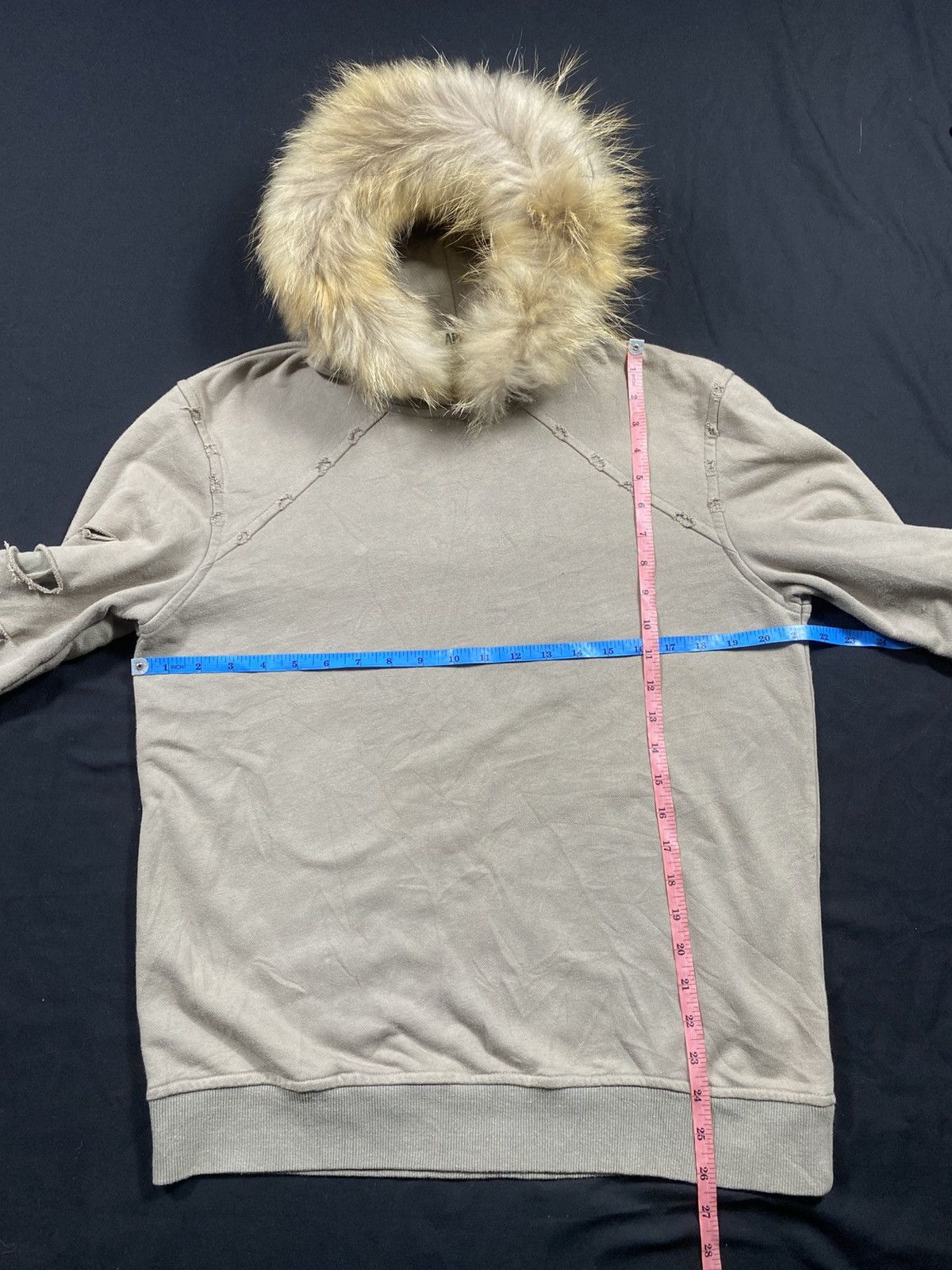 Hysteric Glamour Distressed APP Fur Hoodie lgb style Size US XL / EU 56 / 4 - 10 Thumbnail