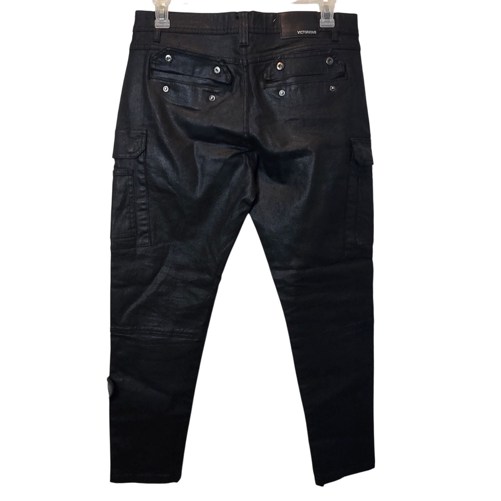 Other Victorious denim jeans cargo 34 x 30 black coated buckles Size US 34 / EU 50 - 2 Thumbnail