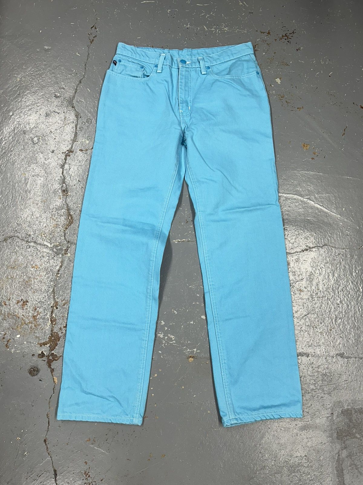 Polo Ralph Lauren × Vintage Crazy Vintage Y2K Polo Ralph Lauren Blue Jeans Straight Fit Size US 30 / EU 46 - 1 Thumbnail