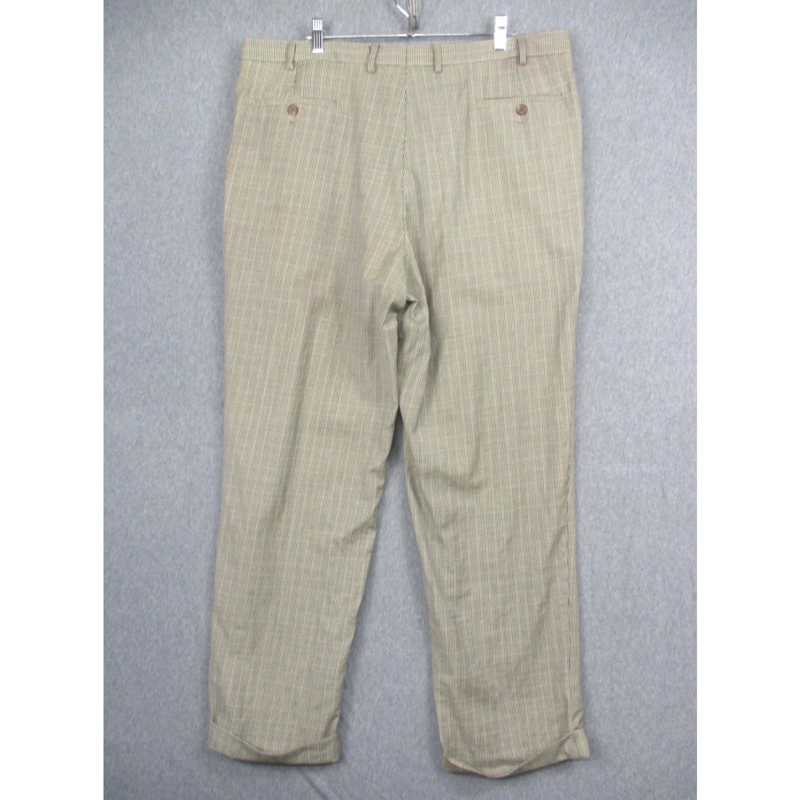 Ralph Lauren Lauren Ralph Lauren Pants Mens 38x30 Brown Houndstooth Pleated Cuffed Dress Size US 38 / EU 54 - 5 Thumbnail