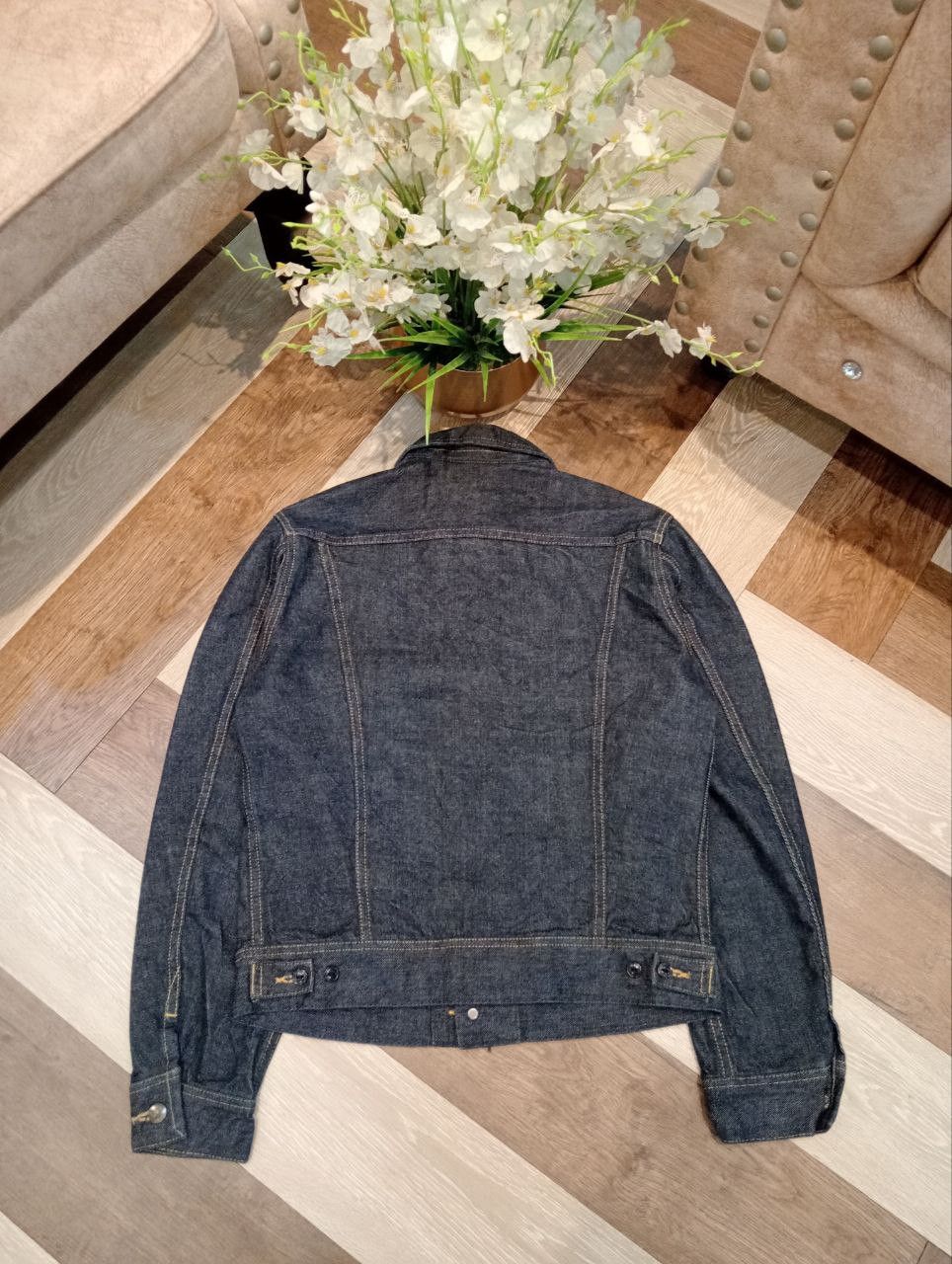 LEE RIDERS UNION MADE SANFORIZED BLUE DENIM JACKET - SIZE 40
