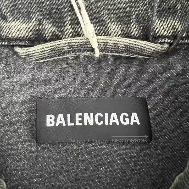 Balenciaga Balenciaga Back Castle Pattern Denim Jacket Size US S / EU 44-46 / 1 - 2 Thumbnail
