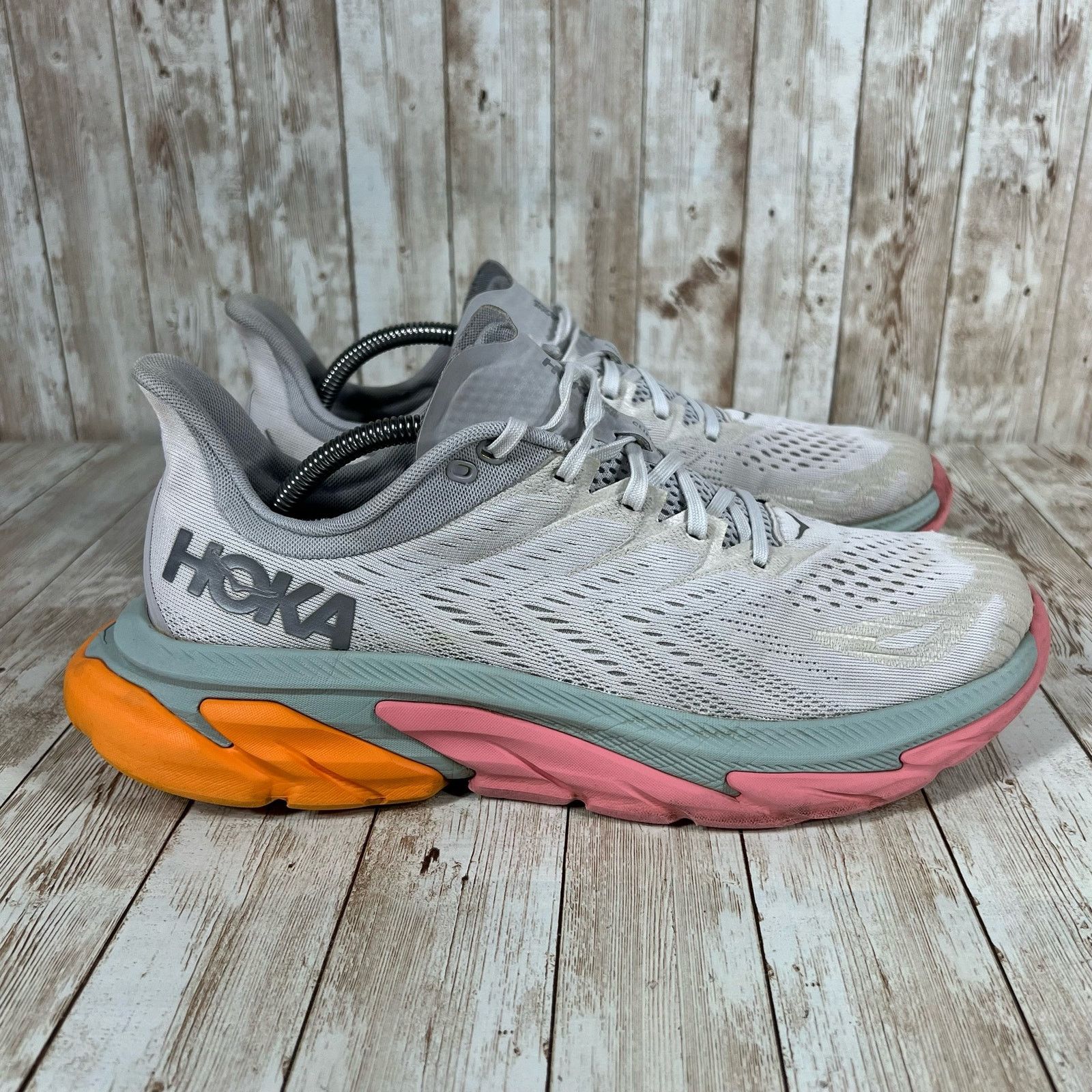 Hoka Hoka one one Clifton edge gray orange Mens 10.5 Size US 10.5 / EU 43-44 - 1 Thumbnail