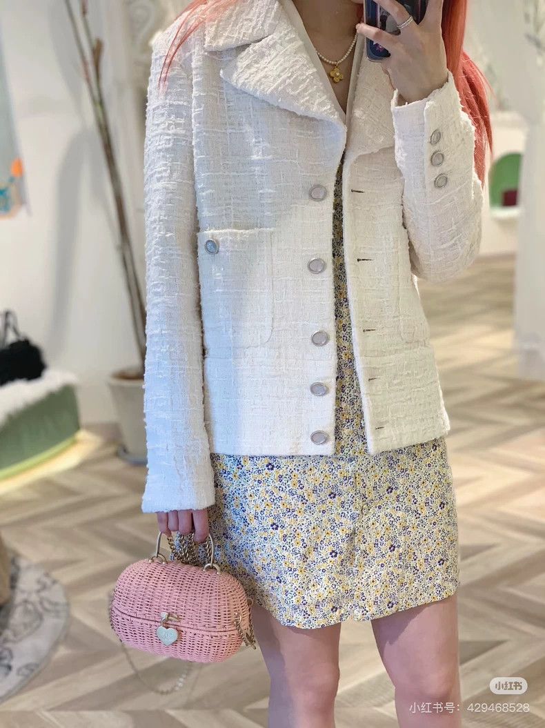Chanel Chanel 22p white tweed braided lapel jacket Size XXS / US 00 / IT 34 - 9 Thumbnail