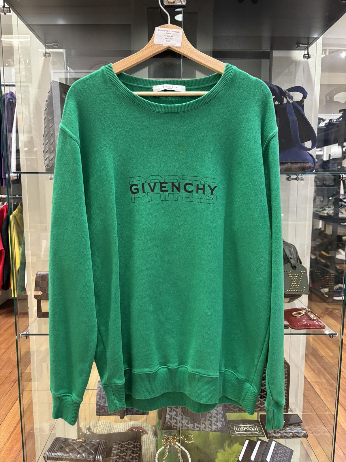 Givenchy Givenchy Paris Crewneck - Green Size US M / EU 48-50 / 2 - 1 Thumbnail
