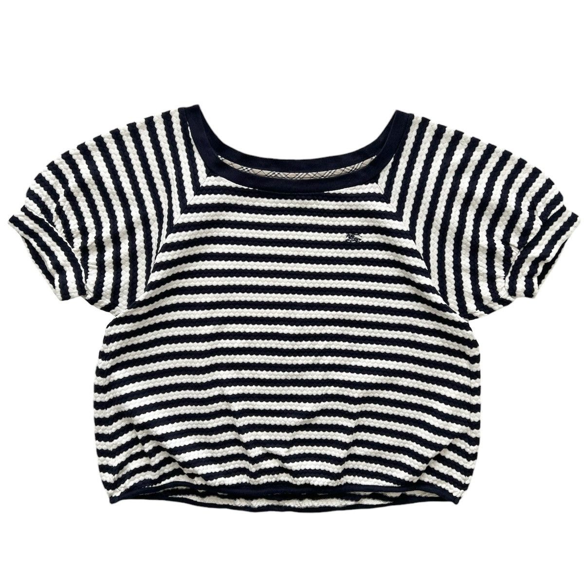 Burberry BURBERRY COTTON KNITTED STRIPE T-SHIRT Size M / US 6-8 / IT 42-44 - 1 Thumbnail