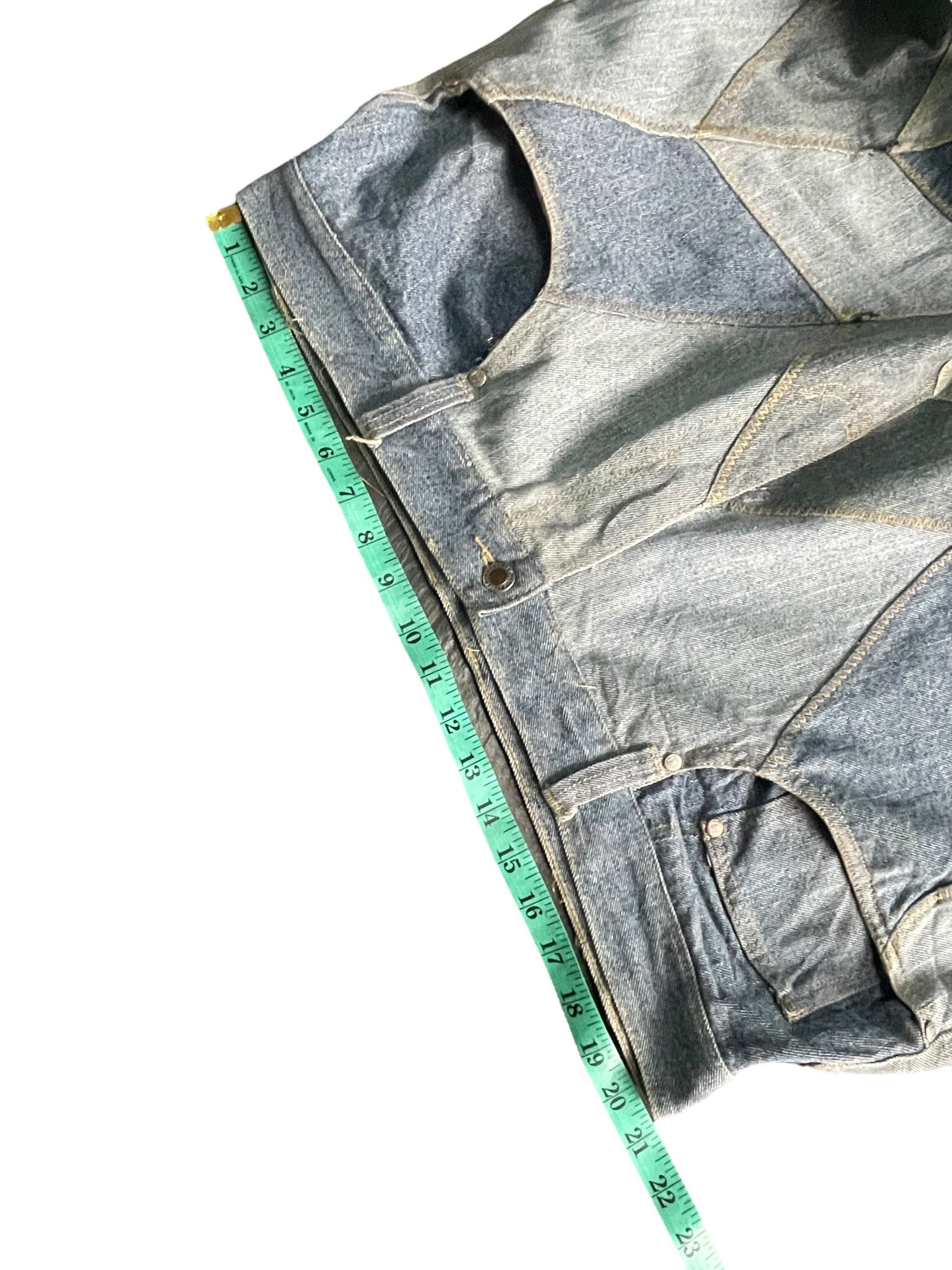 Indigo Indigo Gold Custom Patched Denim Size US 41 - 16 Thumbnail