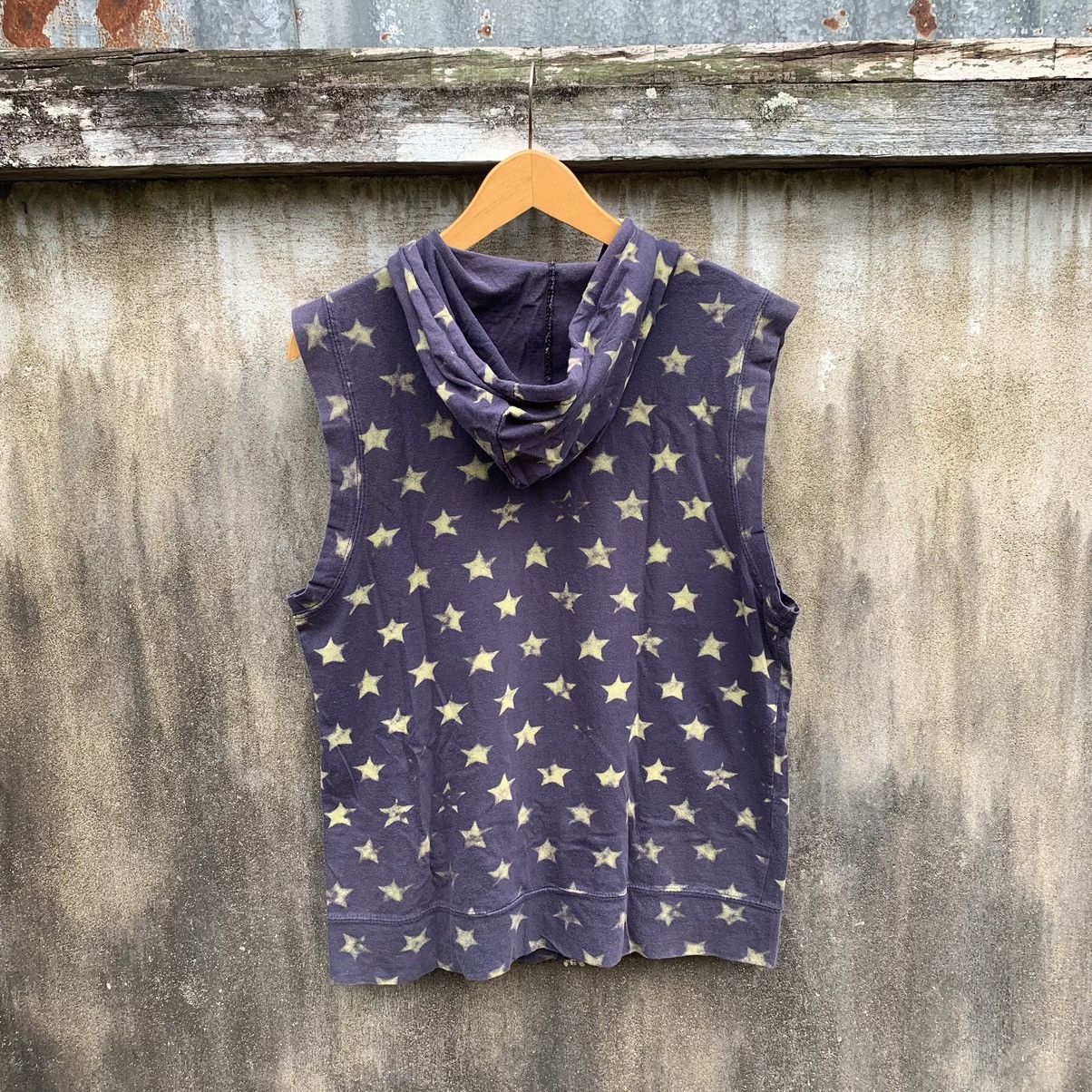 Japanese Brand SLEEVELESS HOODIE VEST STAR PATTERN Size US M / EU 48-50 / 2 - 2 Thumbnail
