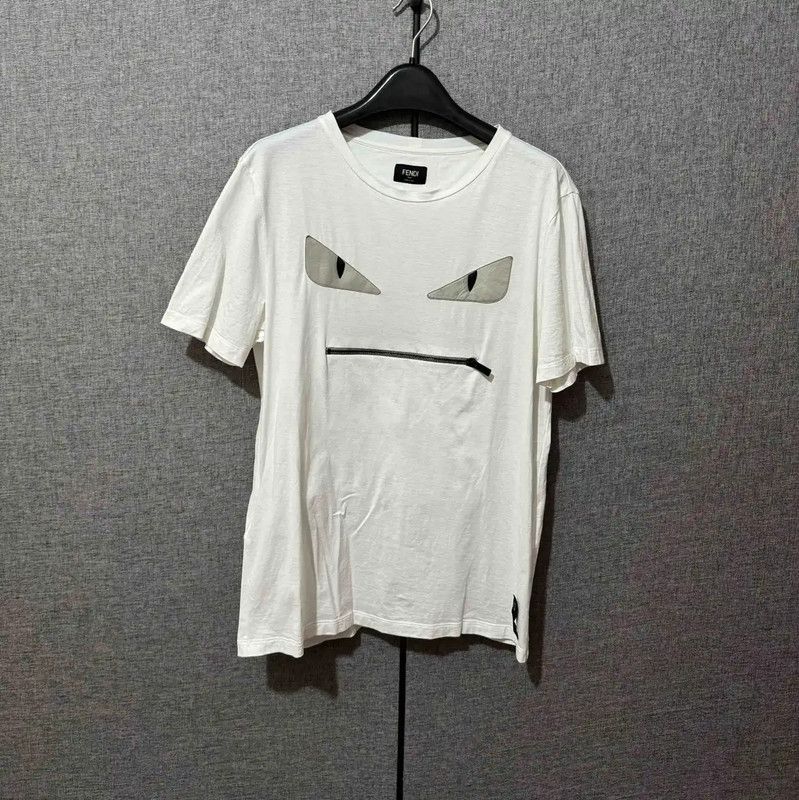 Fendi Fendi Men's Embroidered Logo T-Shirt 0089 Size US S / EU 44-46 / 1 - 1 Thumbnail