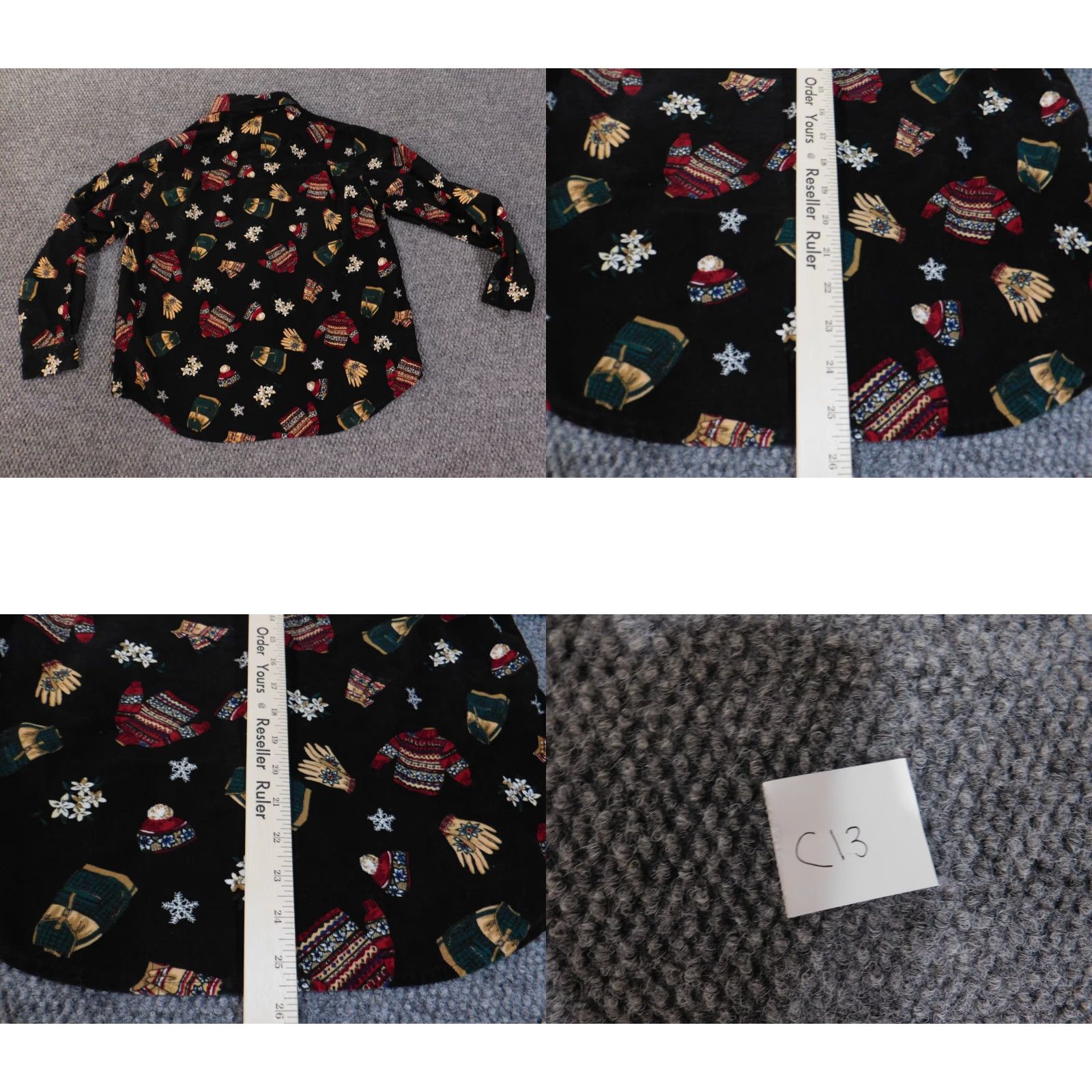 Talbots Talbots Petite Small Corduroy Button-Up Top Black Floral Cotton Womens PS Small Size S / US 4 / IT 40 - 9 Thumbnail