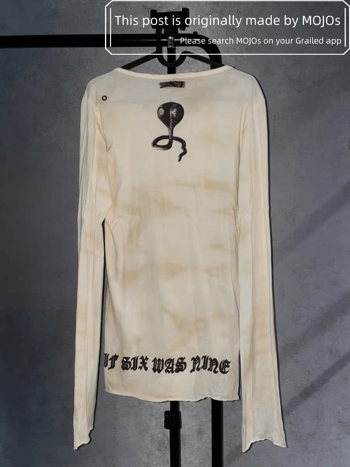 IFSIXWASNINE SNAKE FLOWER LONG SLEEVE トップス if six was nine