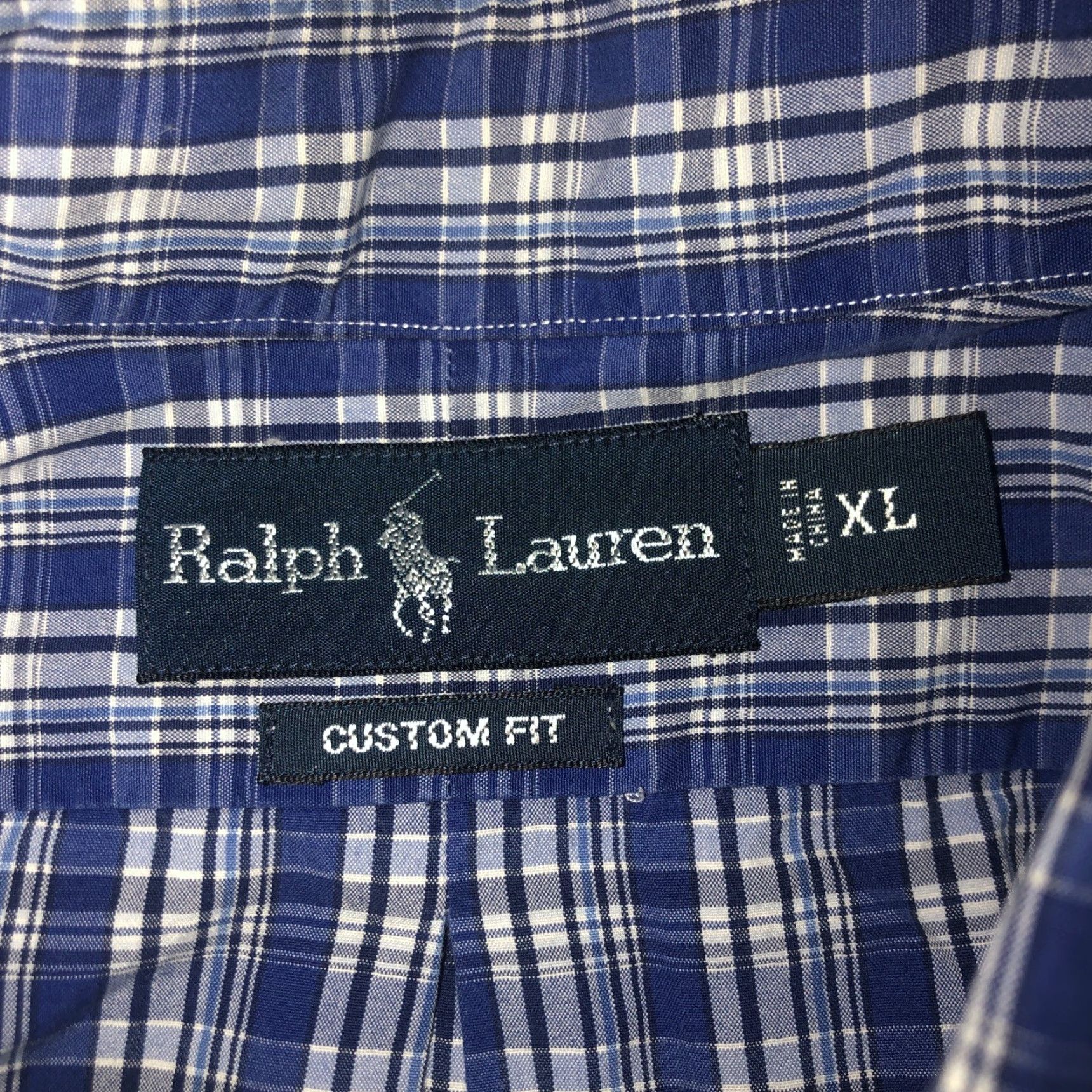 Polo Ralph Lauren VINTAGE Polo Ralph Lauren Men's Long Sleeve Button Shirt XL Blue Plaid Casual Size US XL / EU 56 / 4 - 3 Thumbnail