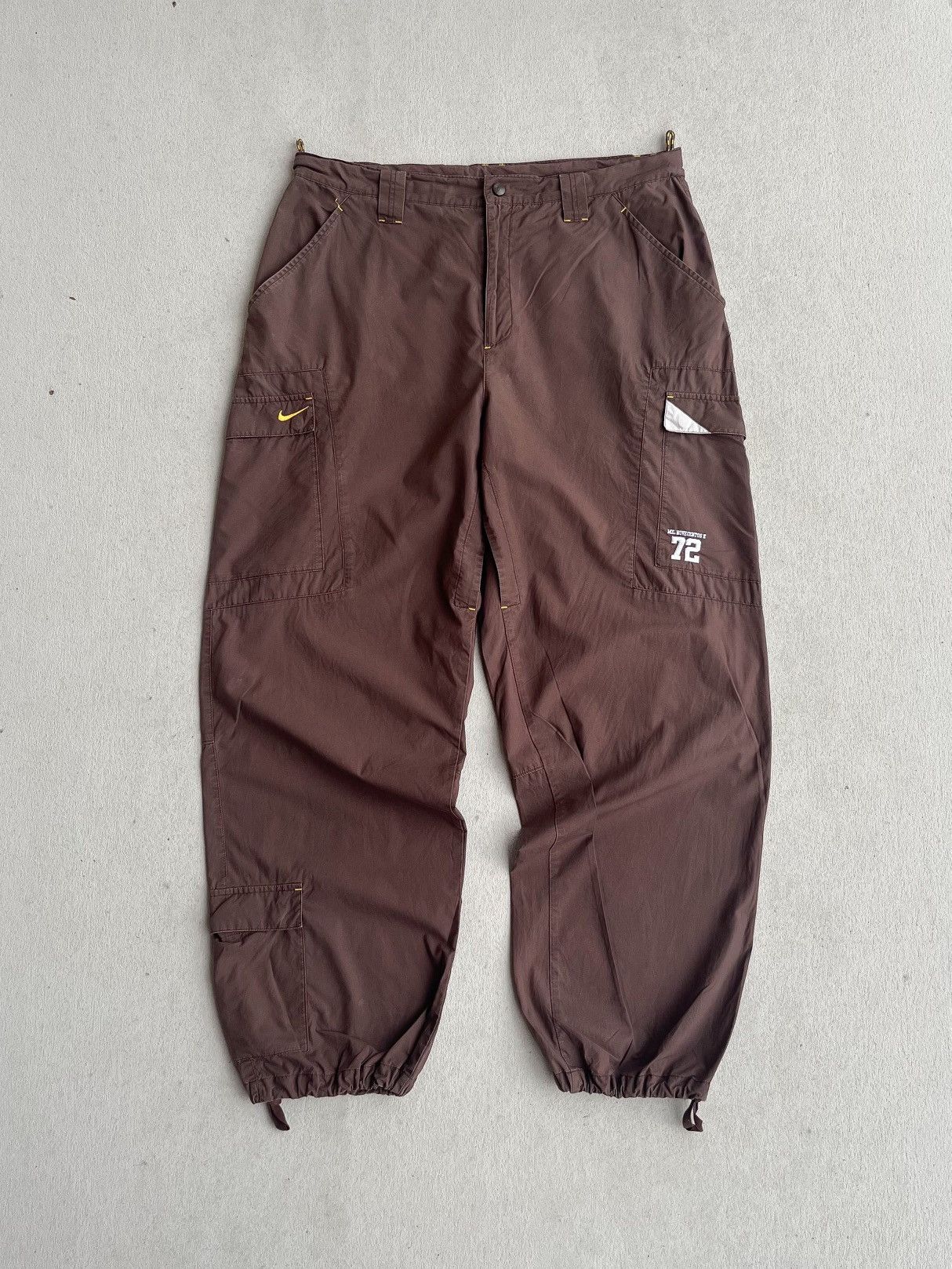 Nike Vtg Nike 1972 Liga oficial do pais wide leg cargo pants Size US 36 / EU 52 - 3 Thumbnail