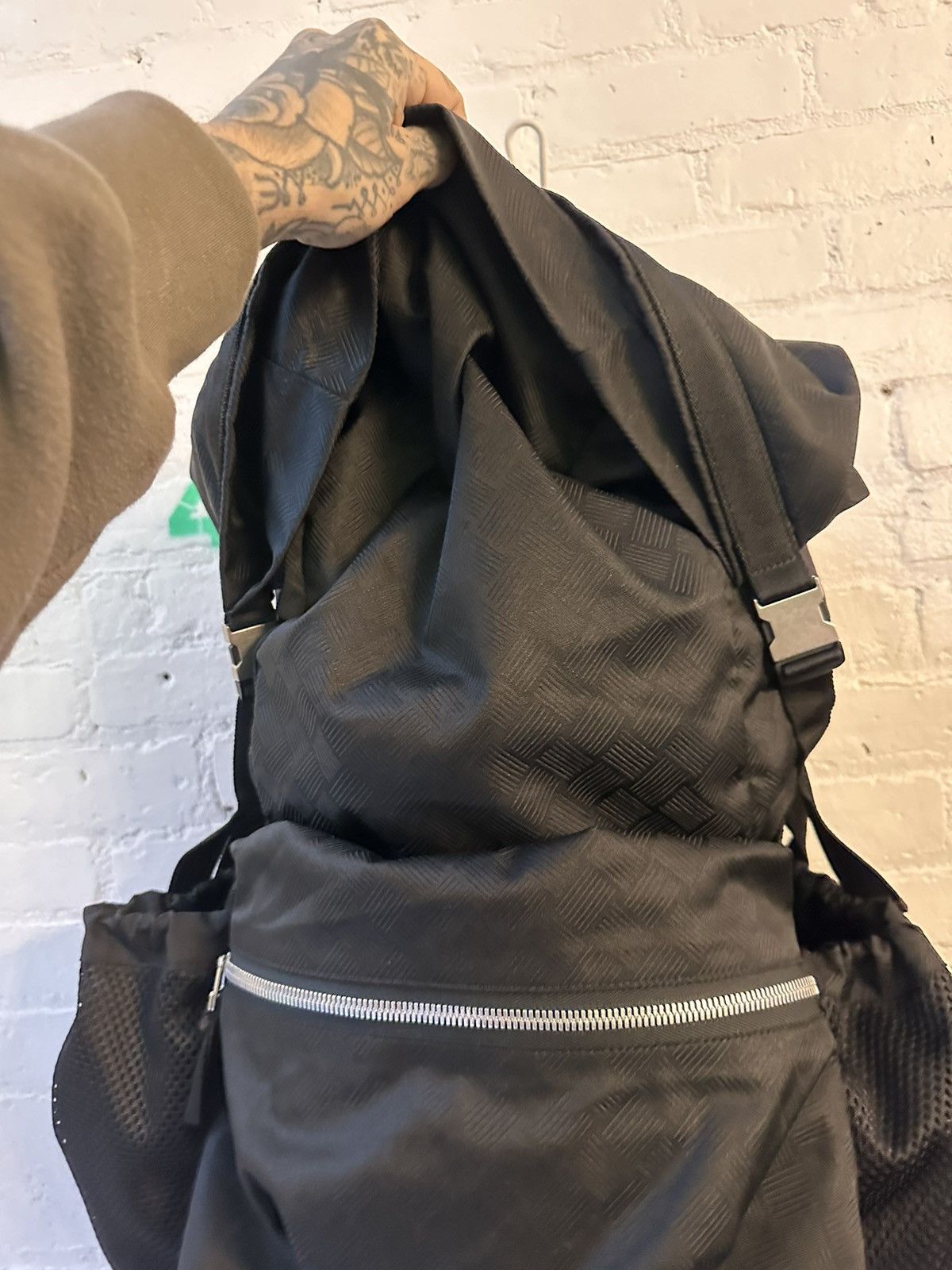 Bottega Veneta Bottega XXL Oversized Cargo Black Backpack Bookbag Travel Size ONE SIZE - 8 Thumbnail