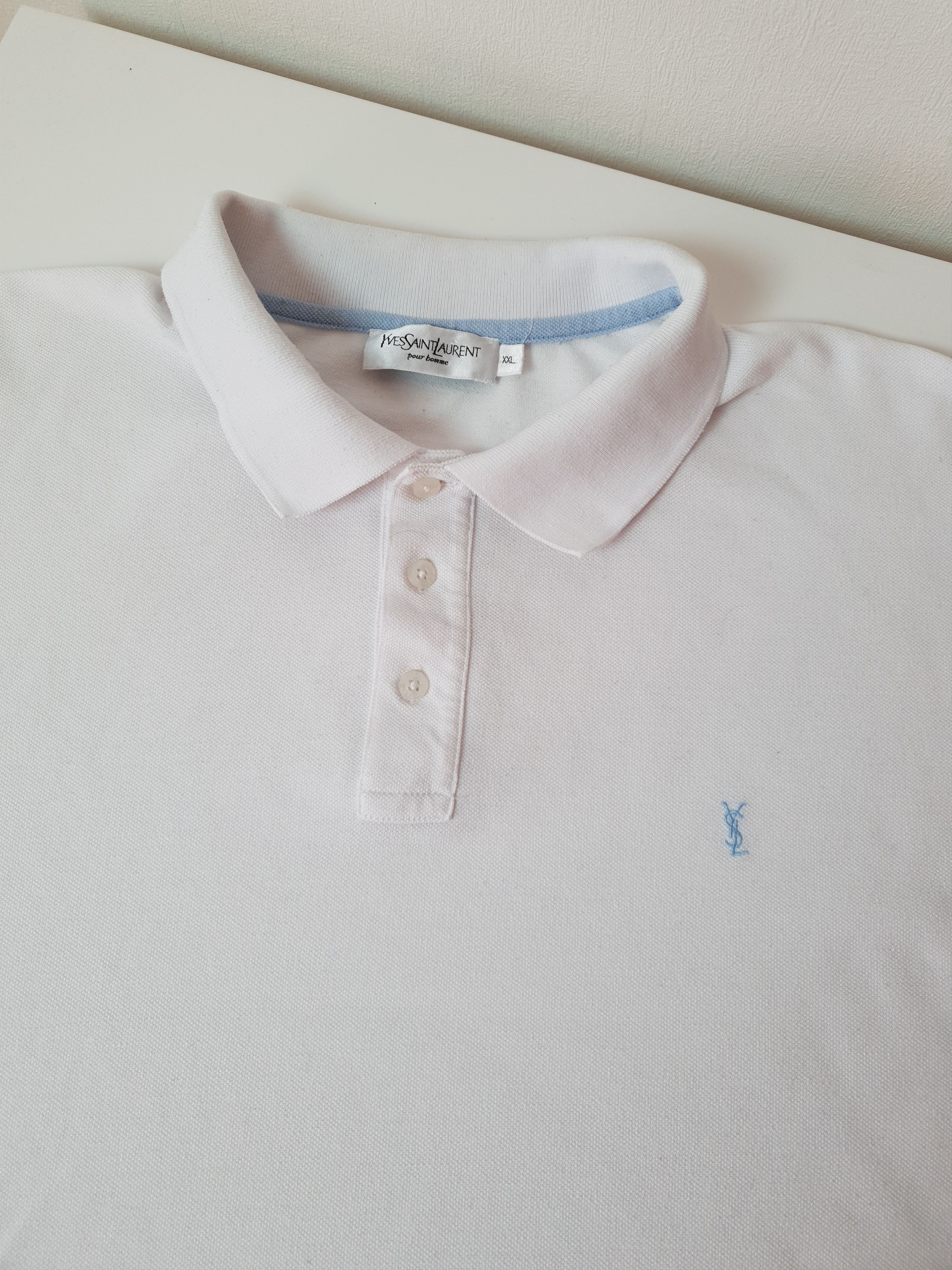 Yves Saint Laurent Polo t-shirt mens Yves Saint Laurent White Polo Size XXL YSL Size US XXL / EU 58 / 5 - 11 Thumbnail