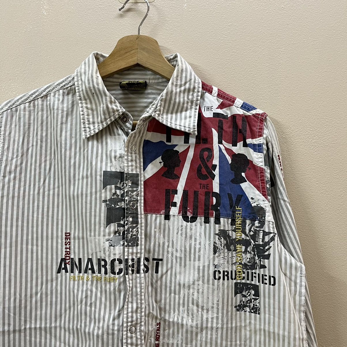Ringspun × Seditionaries Vintage Ringspun Anarchist Button Up Shirt Size US M / EU 48-50 / 2 - 2 Thumbnail