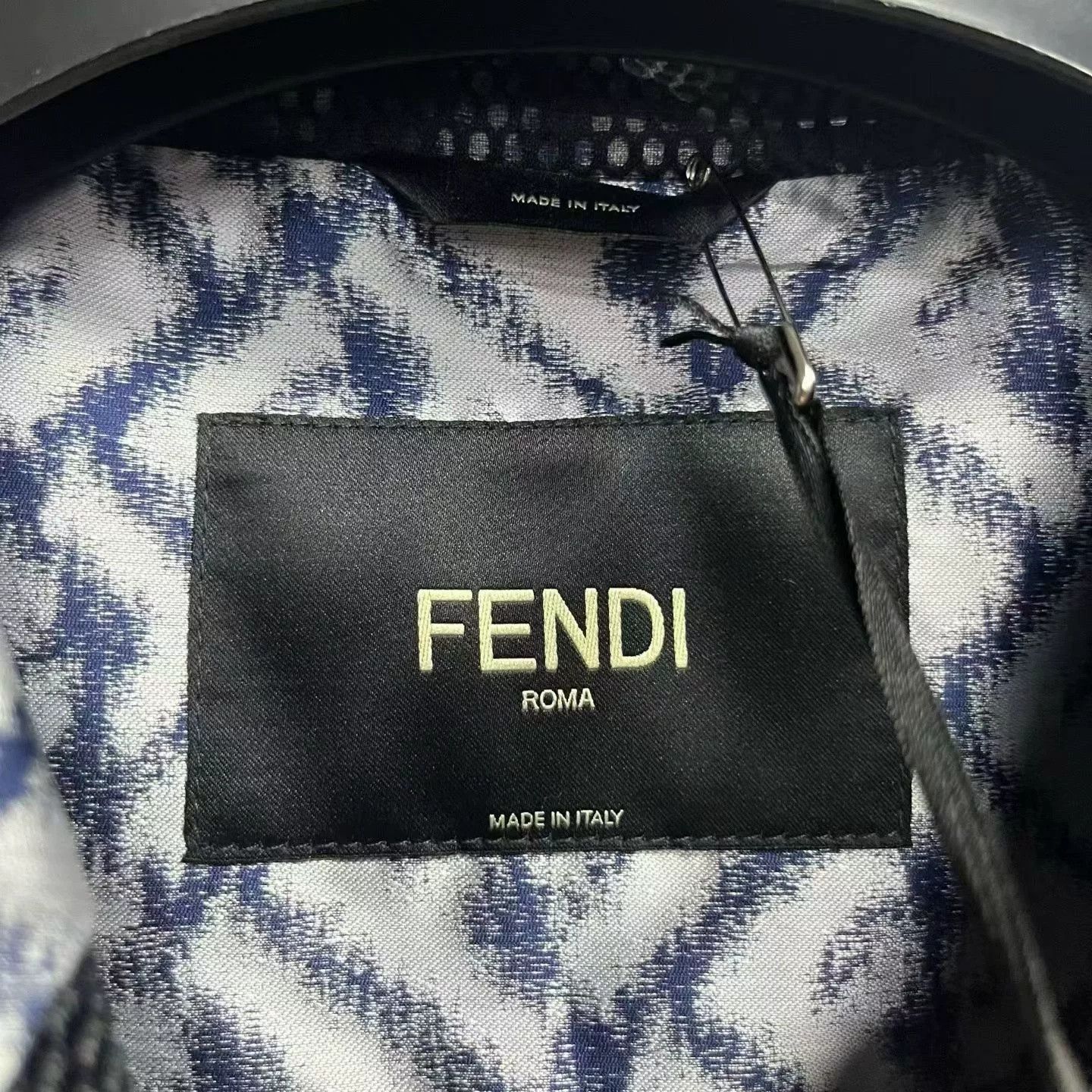 Fendi Fendi Silver-Blue Logo Print Hooded Jacket Size US M / EU 48-50 / 2 - 3 Thumbnail