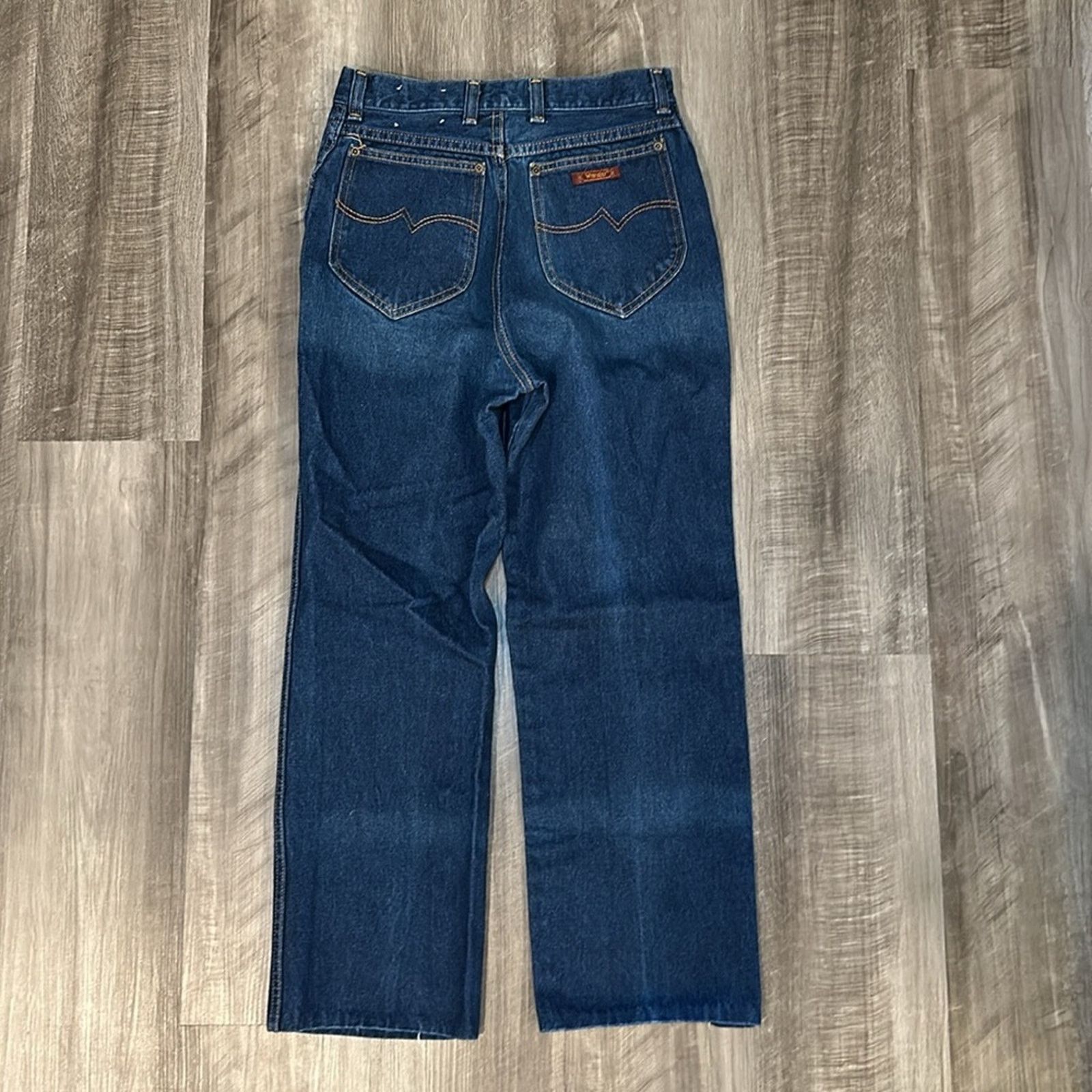 Wrangler Wrangler Vintage Junior Fit Straight High Rise Jeans - 13 Size 27" / US 4 / IT 40 - 2 Thumbnail