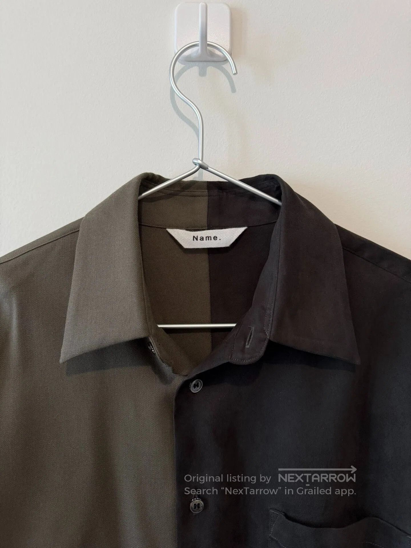 Japanese Brand Spliced Wool-Polyester Shirt. Size S / US 4 / IT 40 - 2 Thumbnail