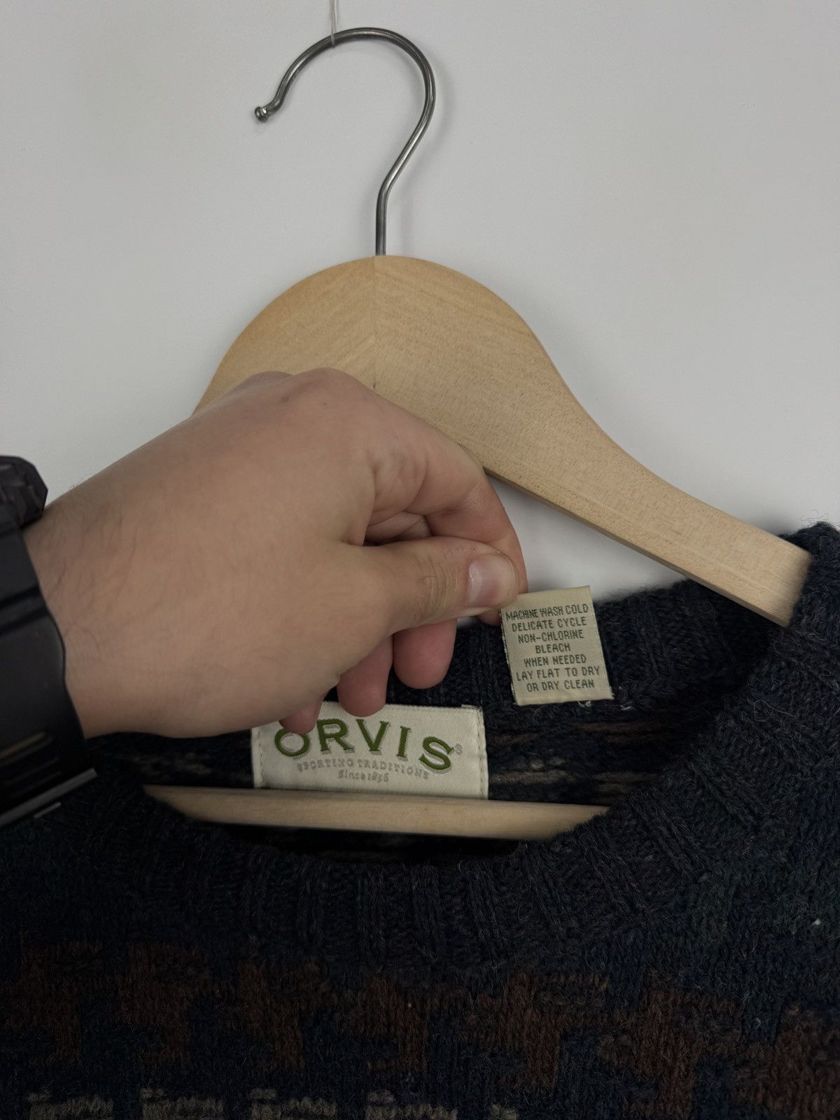Orvis 🇺🇸 Vintage 90s Orvis Southwestern Navajo Fisherman Sweater Size US XL / EU 56 / 4 - 5 Thumbnail
