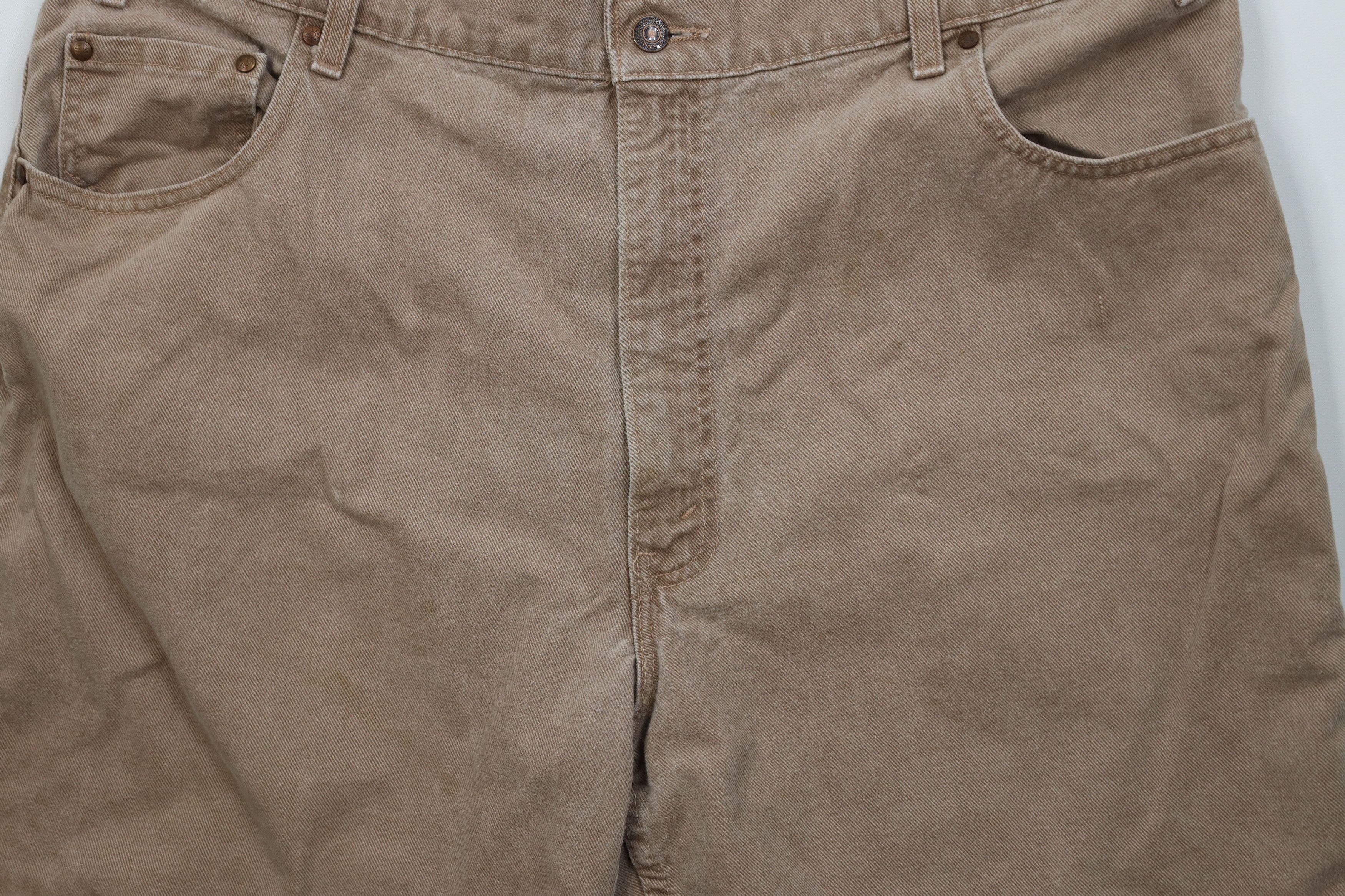Levi's Vintage 90s Levis Loose Denim Jean Shorts Brown Cotton USA Size US 42 / EU 58 - 3 Thumbnail