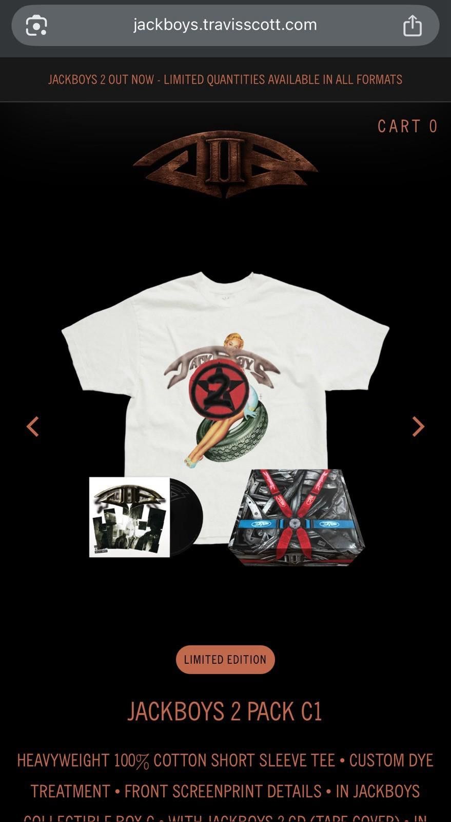 Travis Scott Travis Scott CACTUS JACK Jackboys 2 TShirt CD Box Set Medium Size US M / EU 48-50 / 2 - 6 Thumbnail