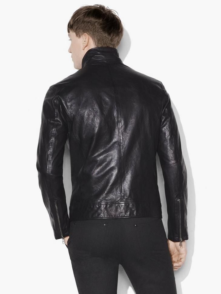 John Varvatos Biker Moto Leather Jacket EU 52 USA 42 Size US L / EU 52-54 / 3 - 4 Thumbnail