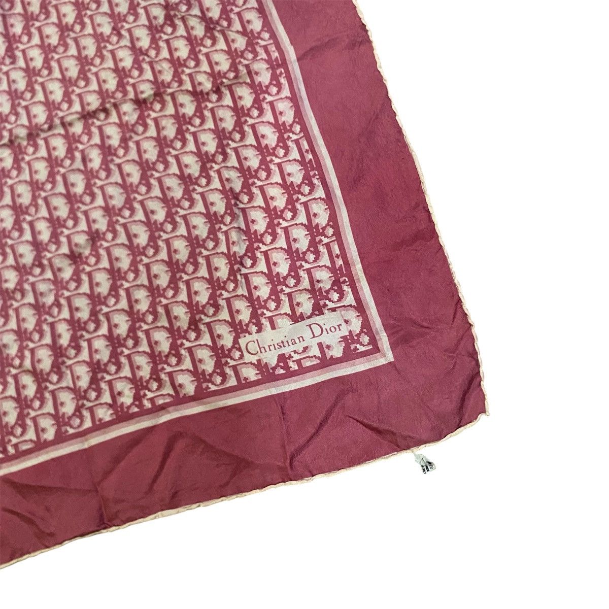 Christian Dior Monsieur Christian Dior Scarf Monogram in Red Burgundy Silk Size ONE SIZE - 8 Thumbnail