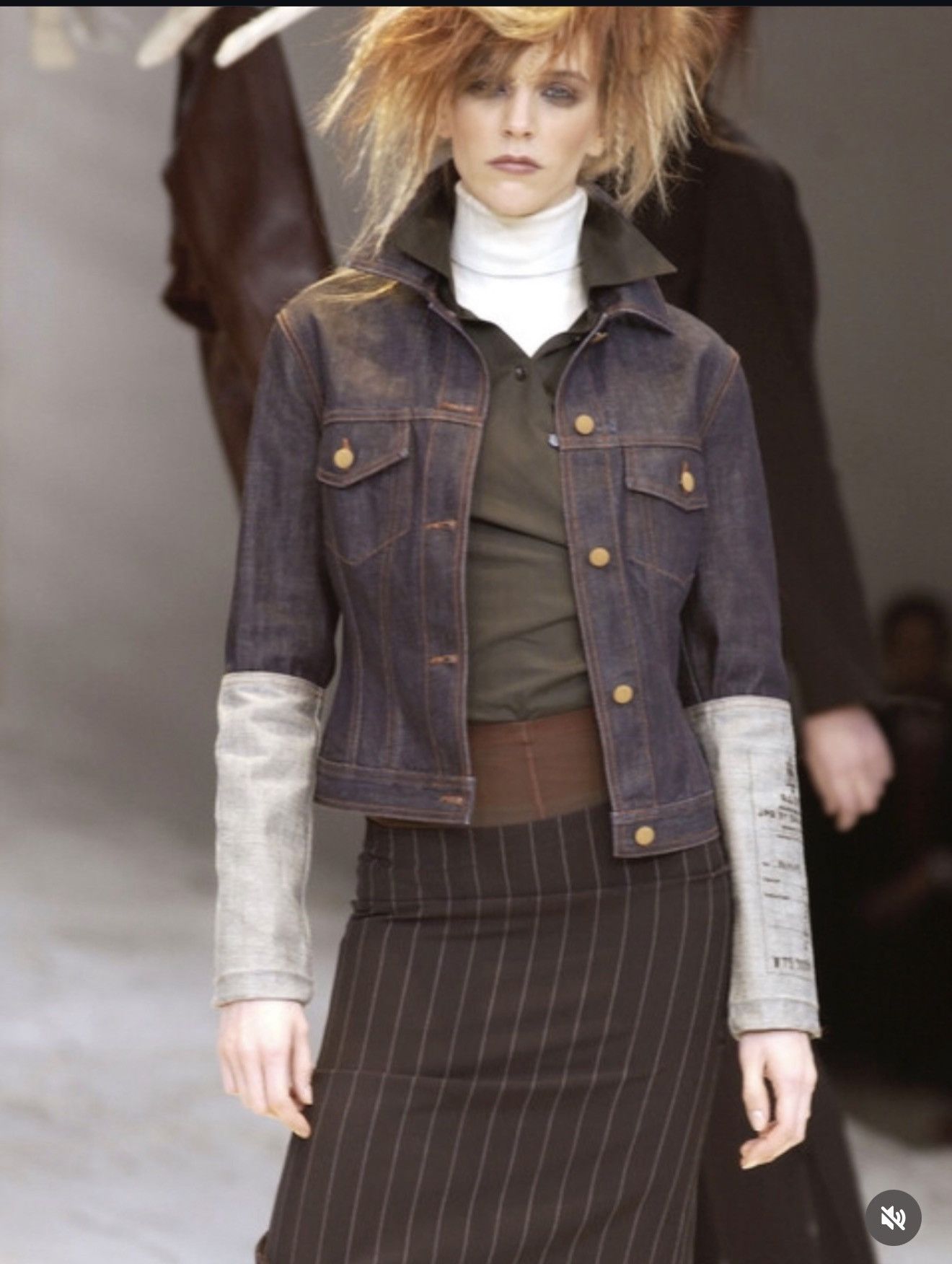 Jean Paul Gaultier Jean Paul Gaultier AW2002 Ultra-Long Sleeve Corduroy Trucker Size US M / EU 48-50 / 2 - 2 Thumbnail