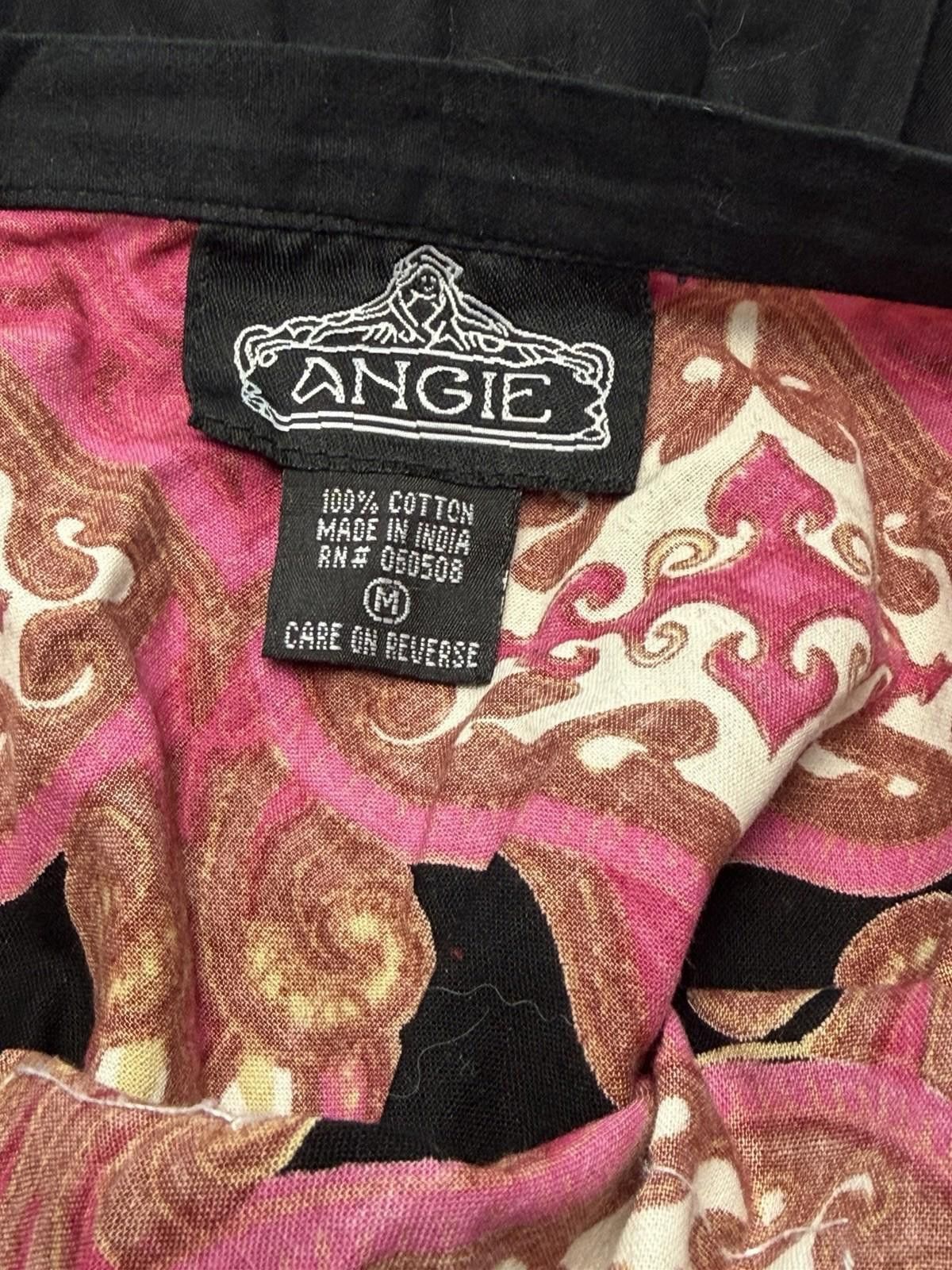 Palm Angels Angie Y2K Boho Midi Skirt M Black Pink Paisley Size 32" / US 10 / IT 46 - 7 Thumbnail