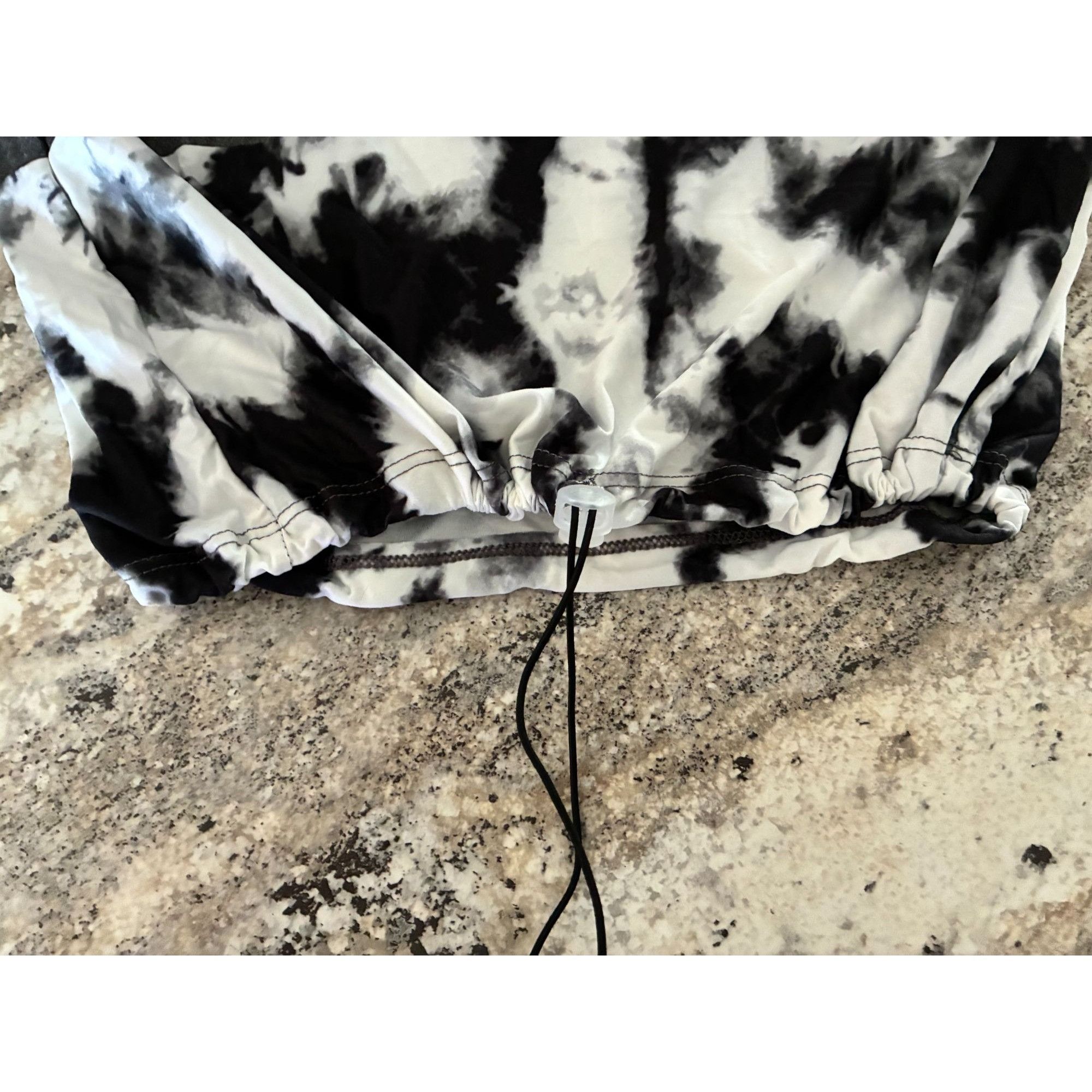 Other Stylish Tie Dye Hooded Short Sleeve Athletic Set In Charcoal Size S / US 4 / IT 40 - 3 Thumbnail