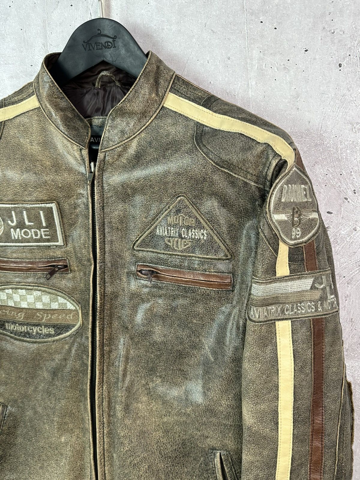 Avirex Aviatrix Cow Leather Brown Motorcycles Bomber Leather Jacket Size US L / EU 52-54 / 3 - 4 Thumbnail