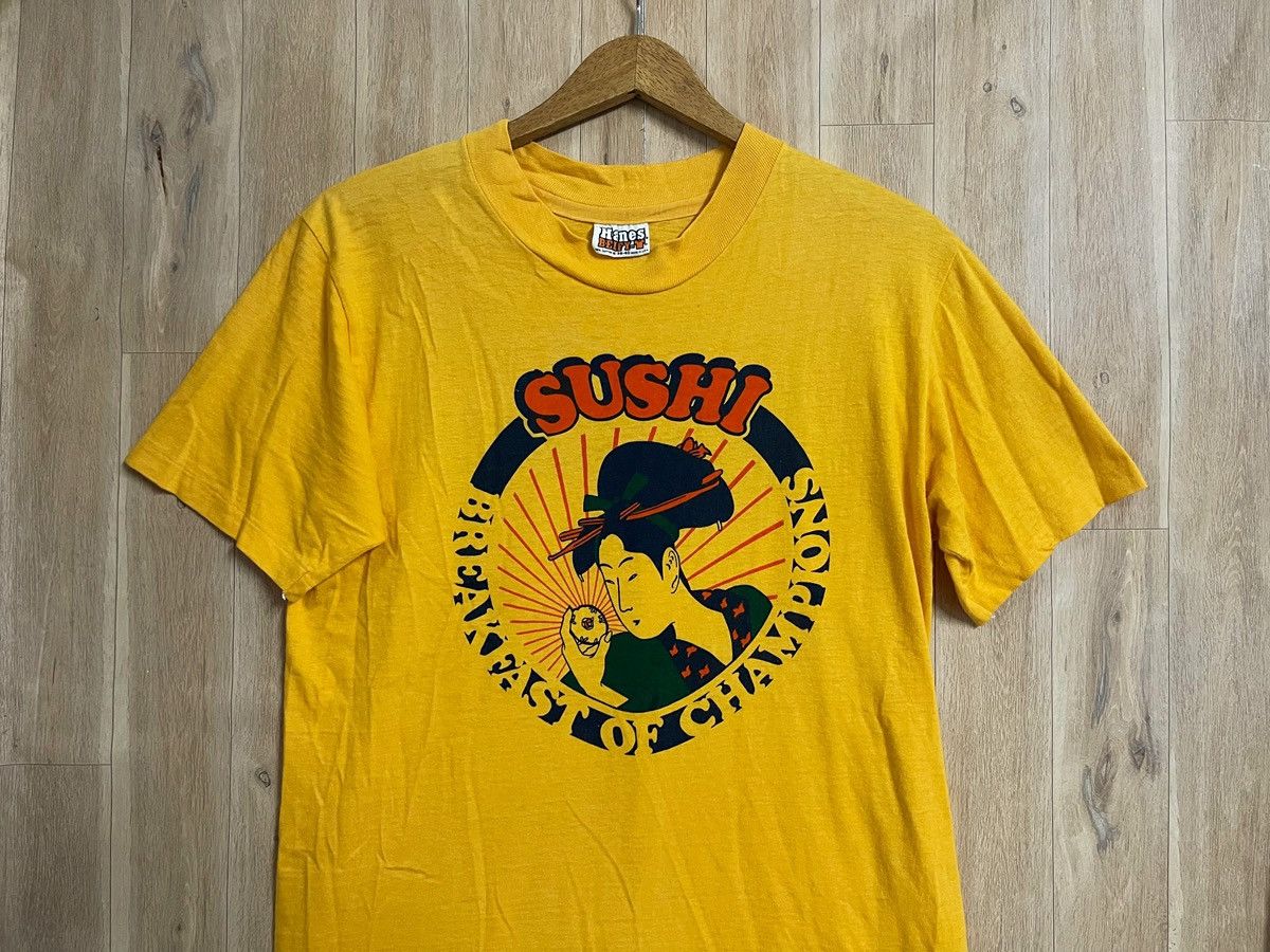 Vintage Vintage 70’s Not Nike Geisha T shirt M Sushi Breakfast Rare Size US M / EU 48-50 / 2 - 2 Thumbnail
