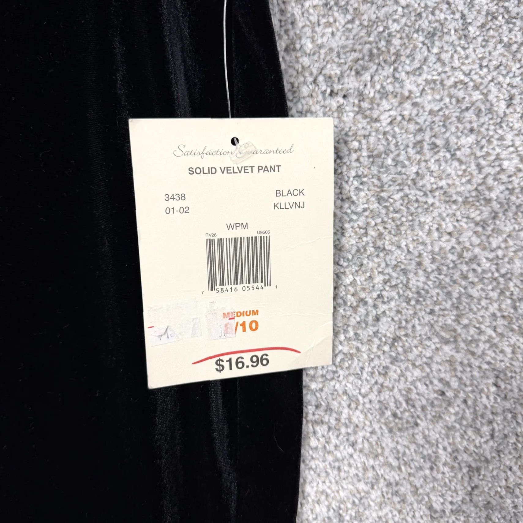 Vintage VINTAGE Kathie Lee Collection Velvet Pants Black M Women Dress Pants Pull On Elastic Waist 31x29 Straight Leg Size 32" / US 10 / IT 46 - 3 Thumbnail