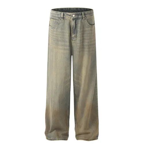 Japanese Brand × Jean High street trend loose washed distressed straight jeans Size US 32 / EU 48 - 1 Thumbnail