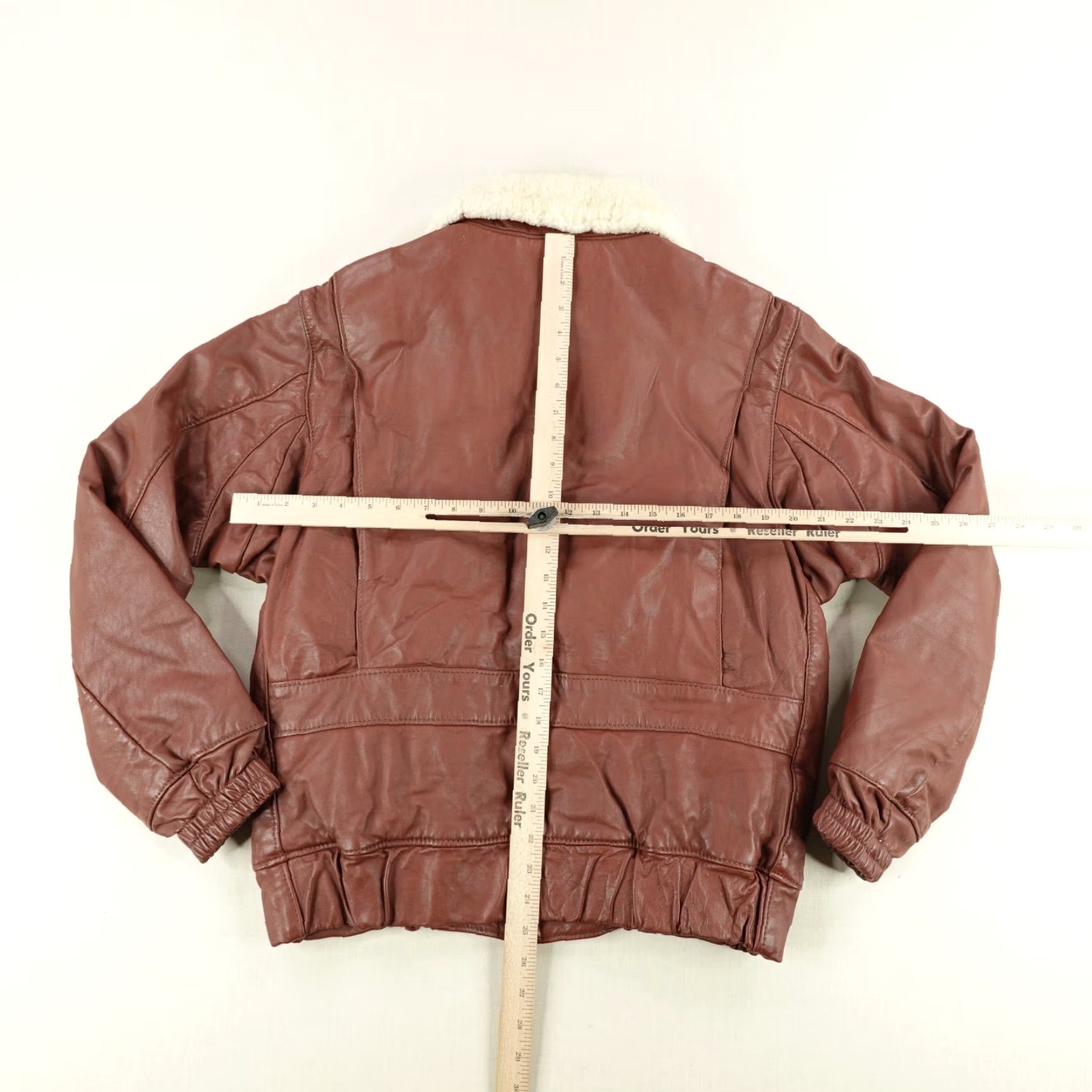 Vintage Vintage Yes LL Bean Jacket Mens Medium Brown Leather Sherpa Aviator Coat Lined 80s Clothing Size US M / EU 48-50 / 2 - 4 Thumbnail