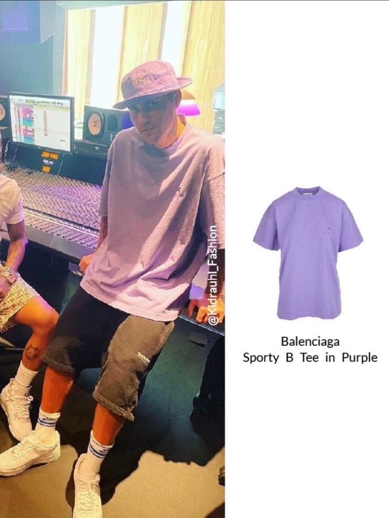 Balenciaga Emblem Short Sleeve, Lavender M